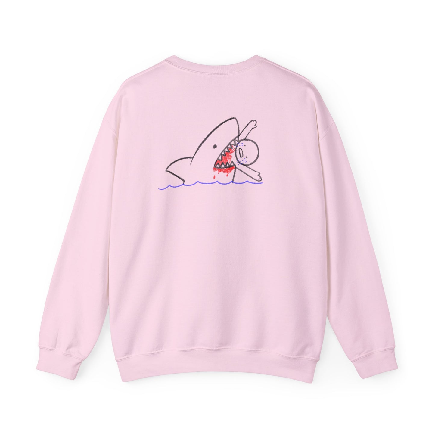 Chill Vibes Sweatshirt, I’m Fine Crewneck, Funny Shark Design, Gift for Friends, Casual Wear, Loungewear, Comfy Fashion