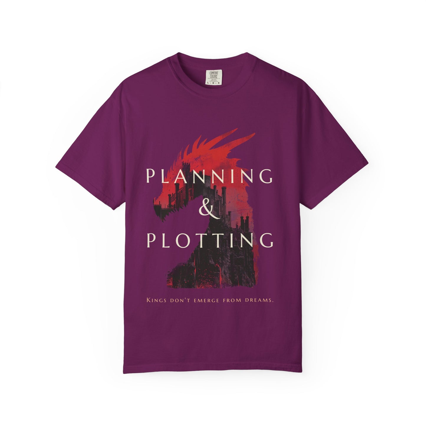 Planning & Plotting Dragon Motivational Unisex Graphic Tshirt, Ideal Gift for Fantasy Fans, Casual Wear, Book Lovers