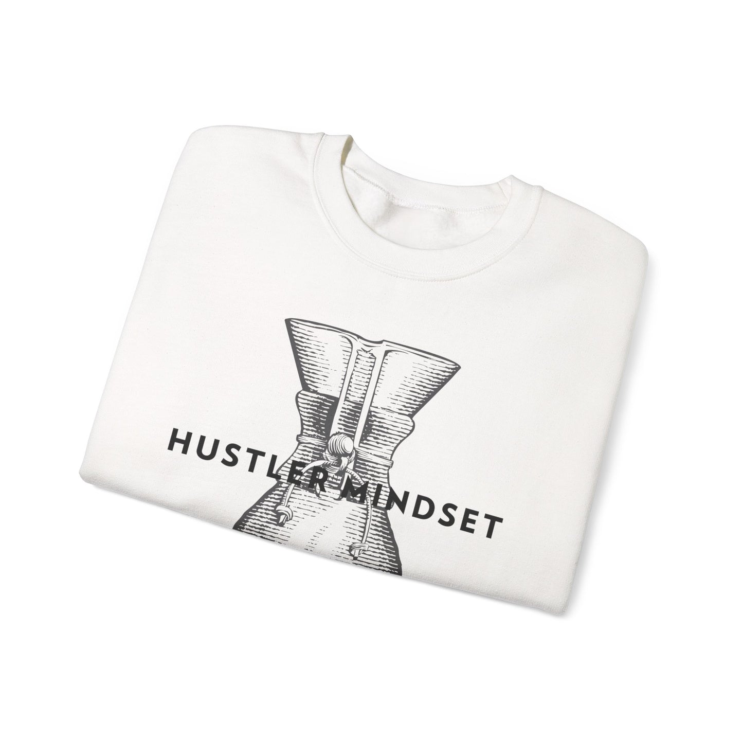 Hustler Mindset Sweatshirt | Cozy Unisex Crewneck for Entrepreneurs, Casual Wear, Gift for Motivators, Inspirational Apparel