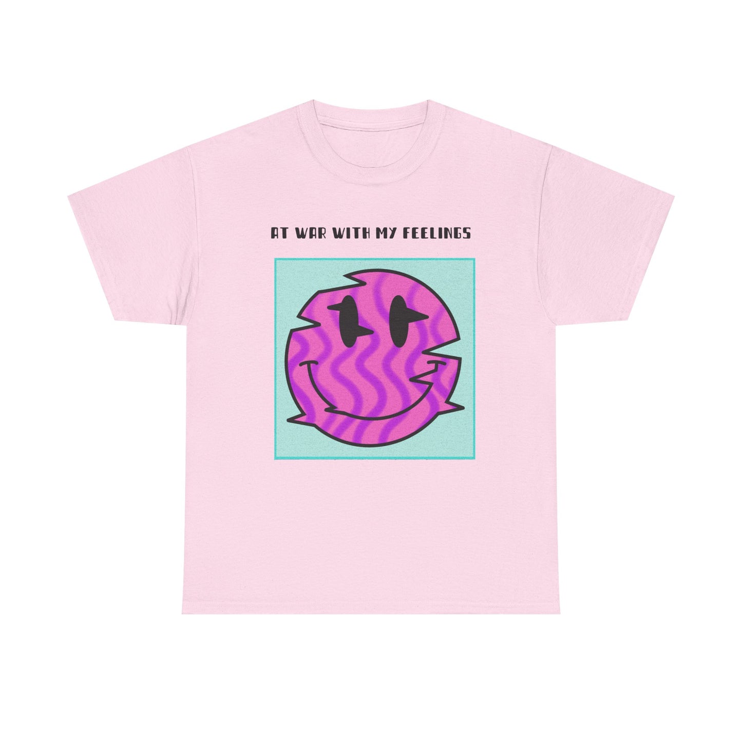 Vibrant Emotion Tee, At War With My Feelings Shirt, Unisex Graphic Cotton T-Shirt, Fun Casual Wear, Colorful Graphic Tee