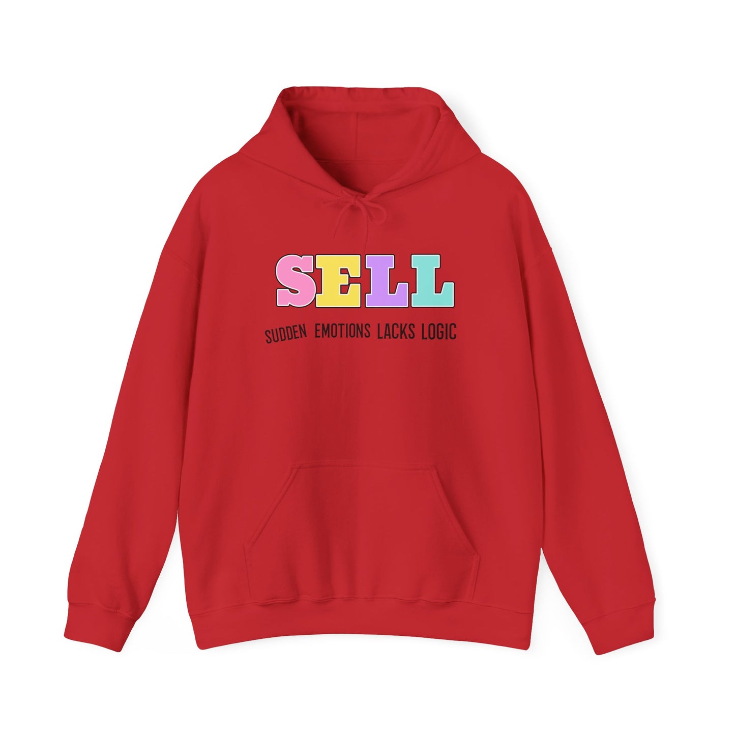 Colorful Graphic Hoodie with Message, Sell, Unisex Sweatshirt for Everyday Comfort, Casual Wear, Perfect Gift, Trendy Fashion