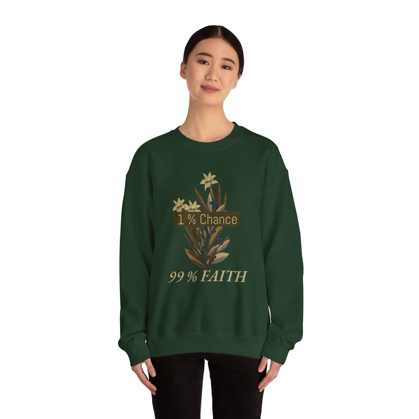 Inspirational Floral Crewneck Sweatshirt, Motivational Gift, Unisex Sweatshirt, Positive Vibes, Cozy Fashion