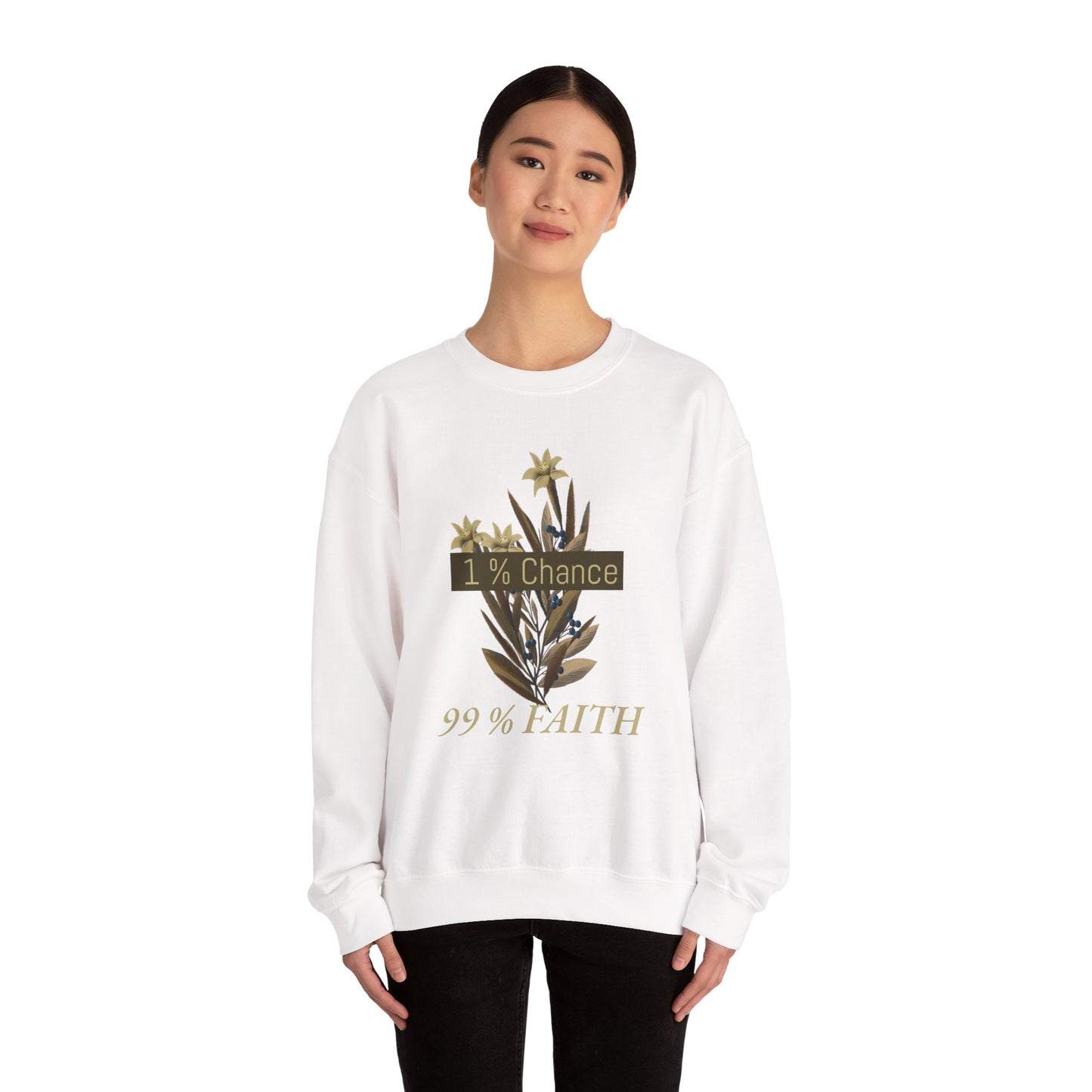 Inspirational Floral Crewneck Sweatshirt, Motivational Gift, Unisex Sweatshirt, Positive Vibes, Cozy Fashion