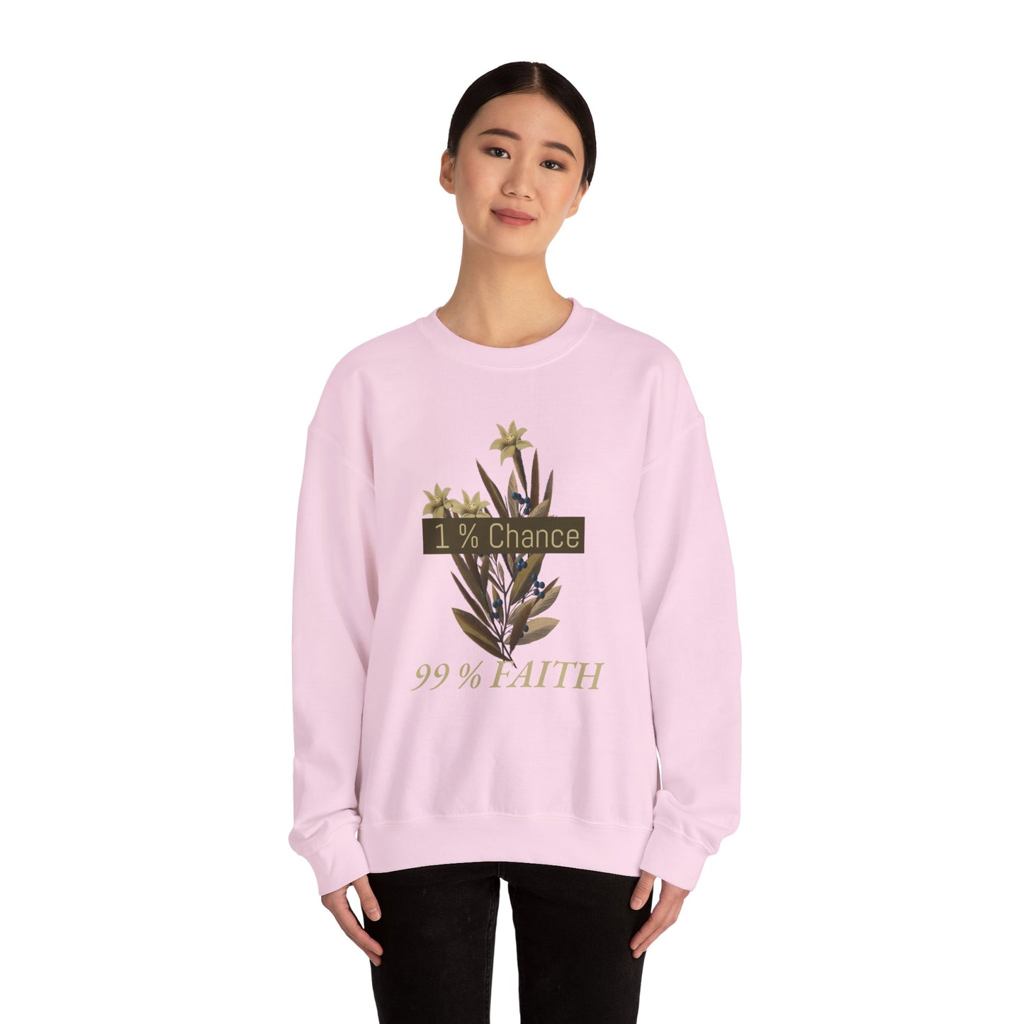 Inspirational Floral Crewneck Sweatshirt, Motivational Gift, Unisex Sweatshirt, Positive Vibes, Cozy Fashion