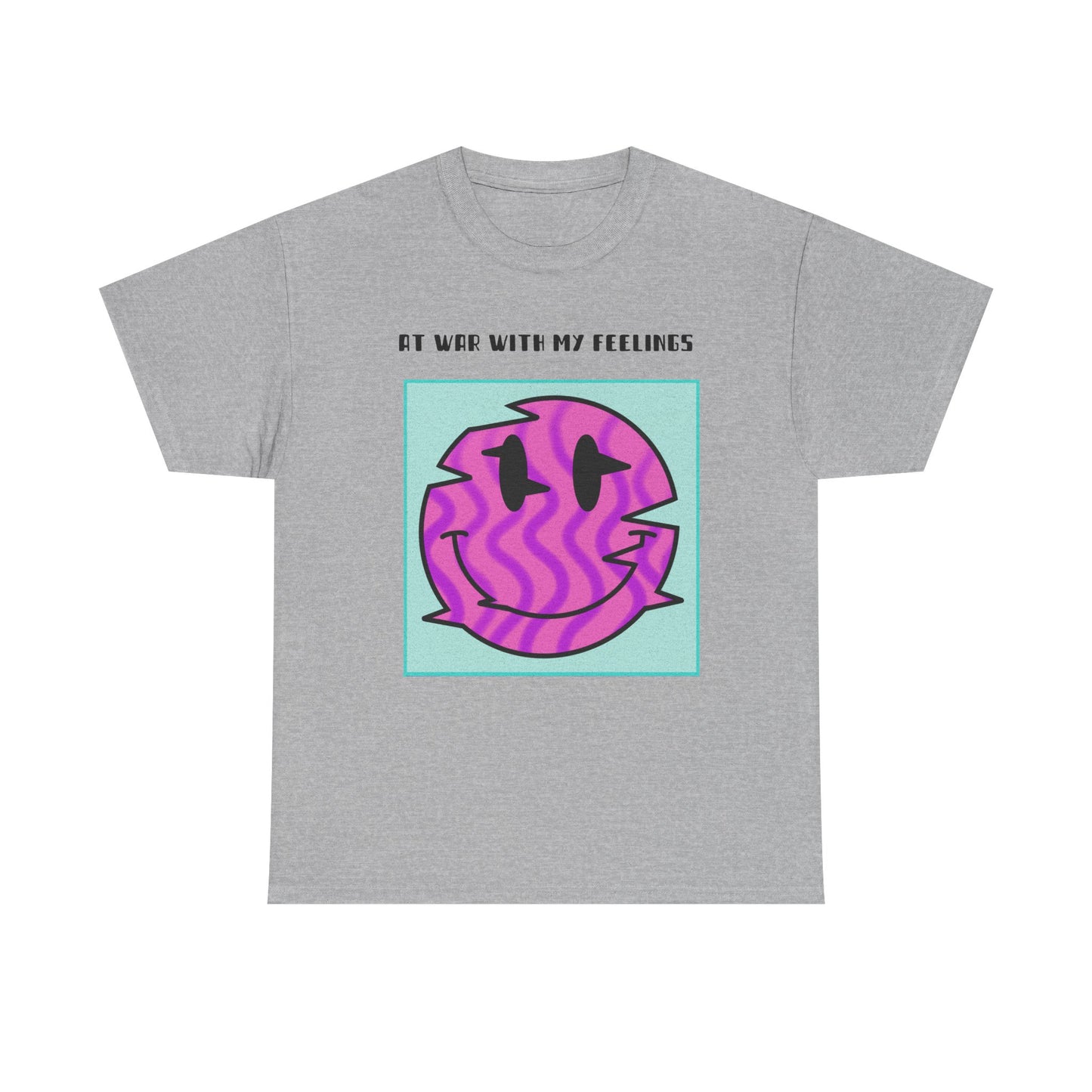 Vibrant Emotion Tee, At War With My Feelings Shirt, Unisex Graphic Cotton T-Shirt, Fun Casual Wear, Colorful Graphic Tee