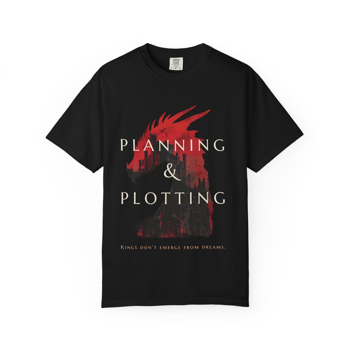 Planning & Plotting Dragon Motivational Unisex Graphic Tshirt, Ideal Gift for Fantasy Fans, Casual Wear, Book Lovers