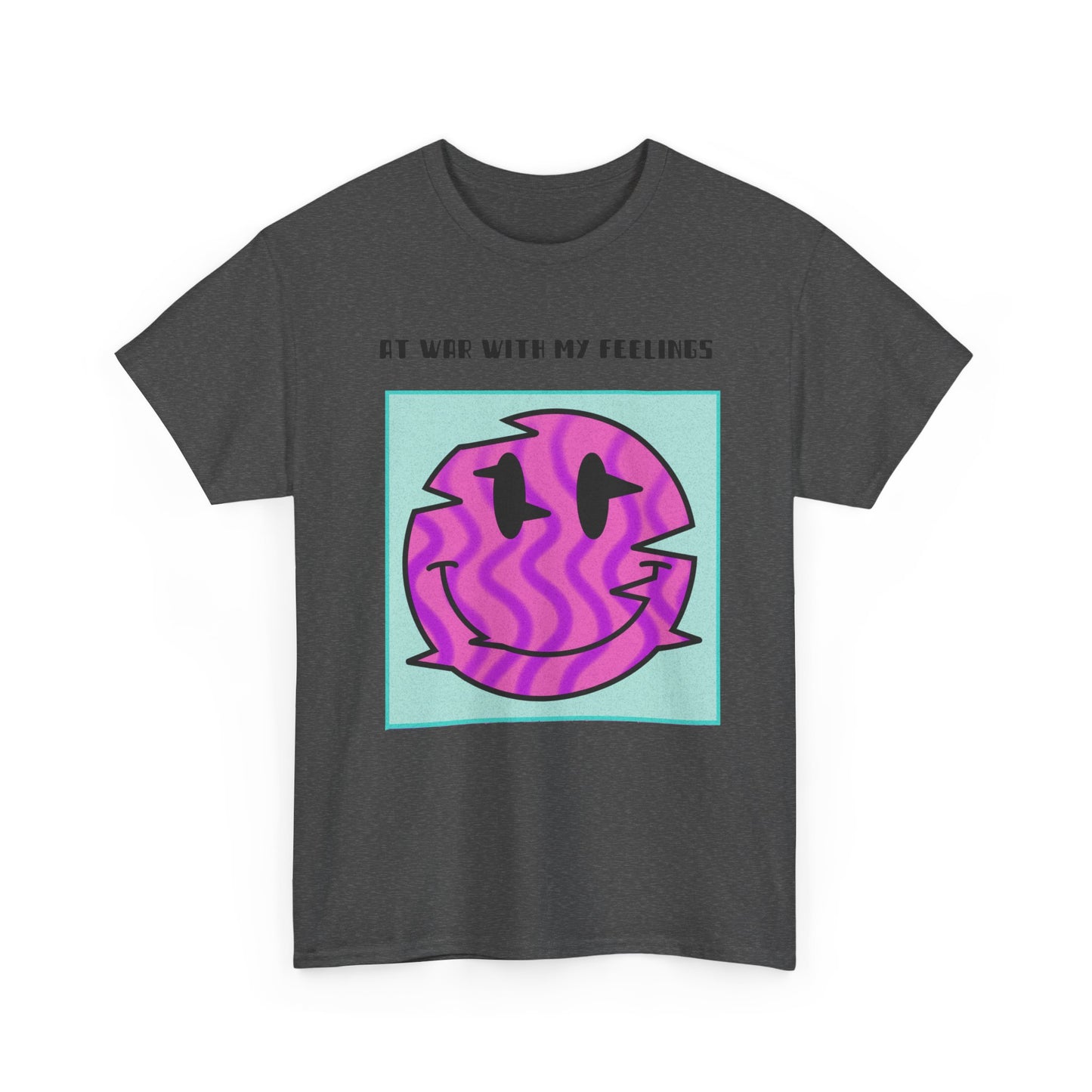 Vibrant Emotion Tee, At War With My Feelings Shirt, Unisex Graphic Cotton T-Shirt, Fun Casual Wear, Colorful Graphic Tee