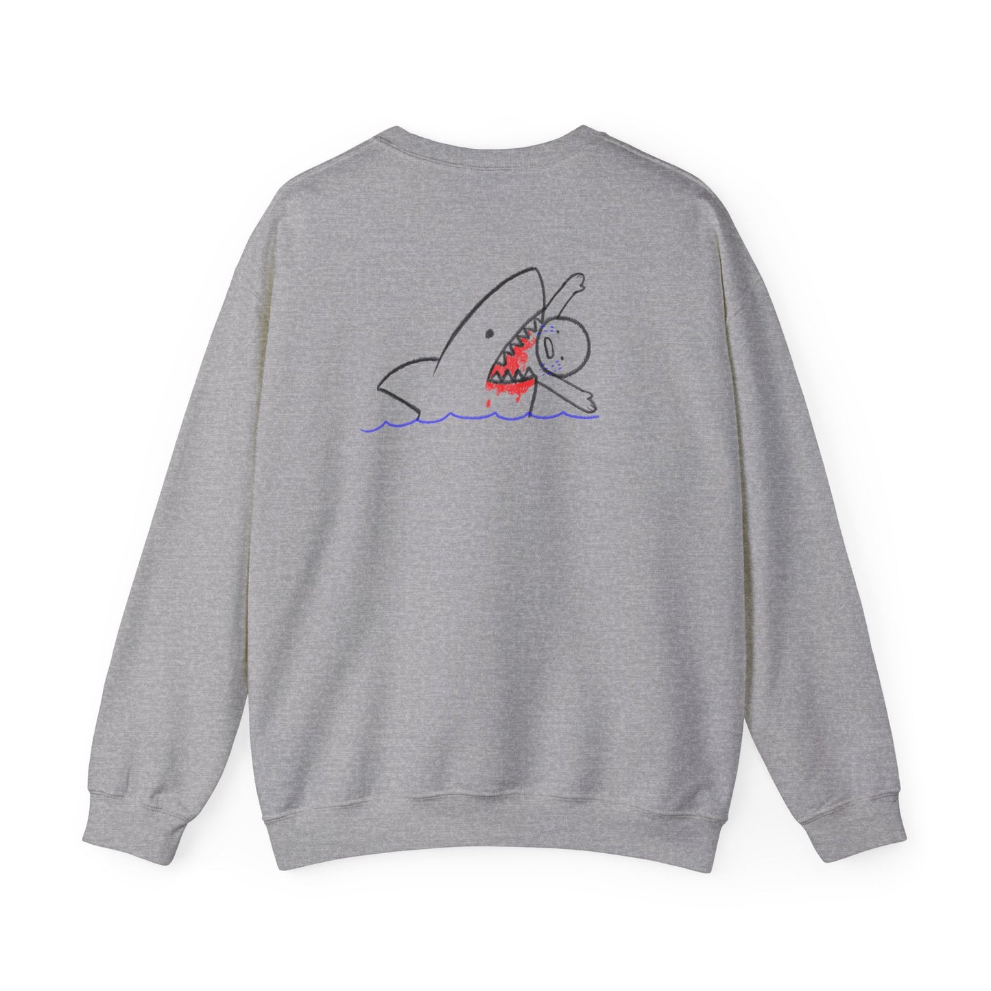 Chill Vibes Sweatshirt, I’m Fine Crewneck, Funny Shark Design, Gift for Friends, Casual Wear, Loungewear, Comfy Fashion