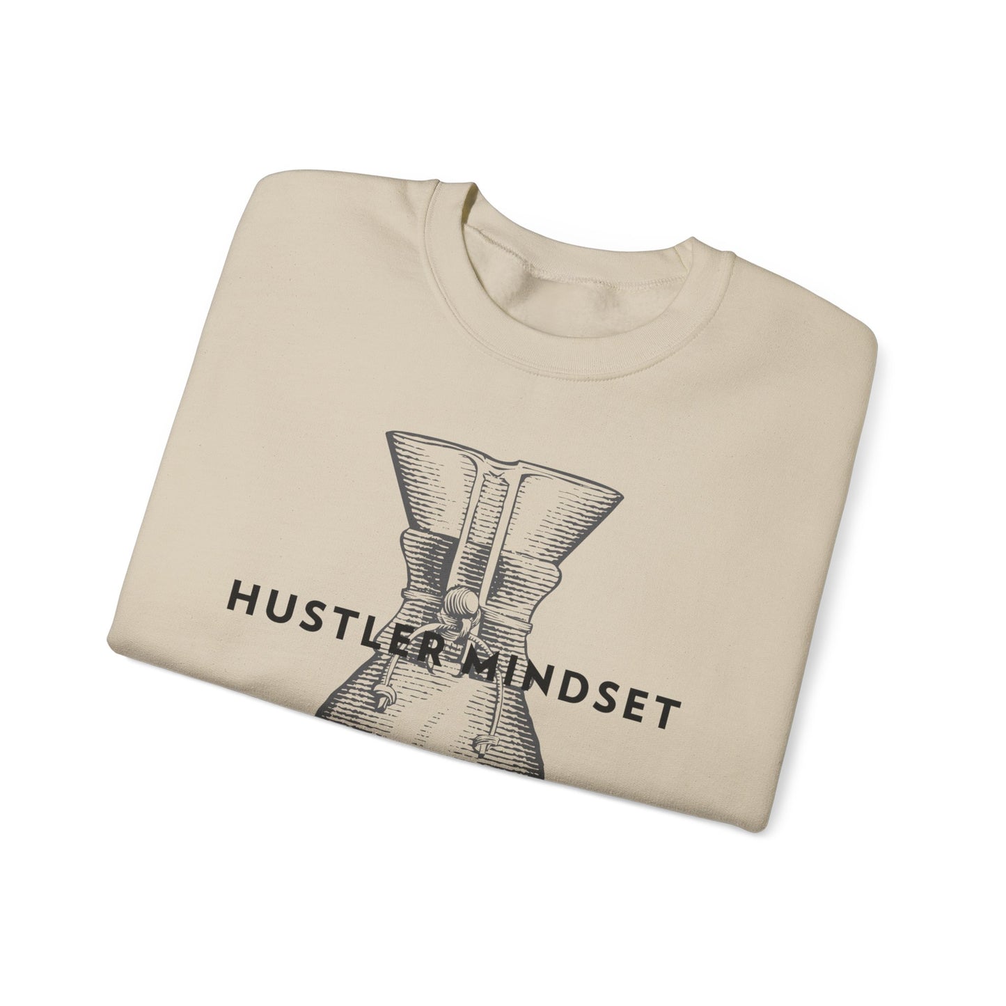 Hustler Mindset Sweatshirt | Cozy Unisex Crewneck for Entrepreneurs, Casual Wear, Gift for Motivators, Inspirational Apparel