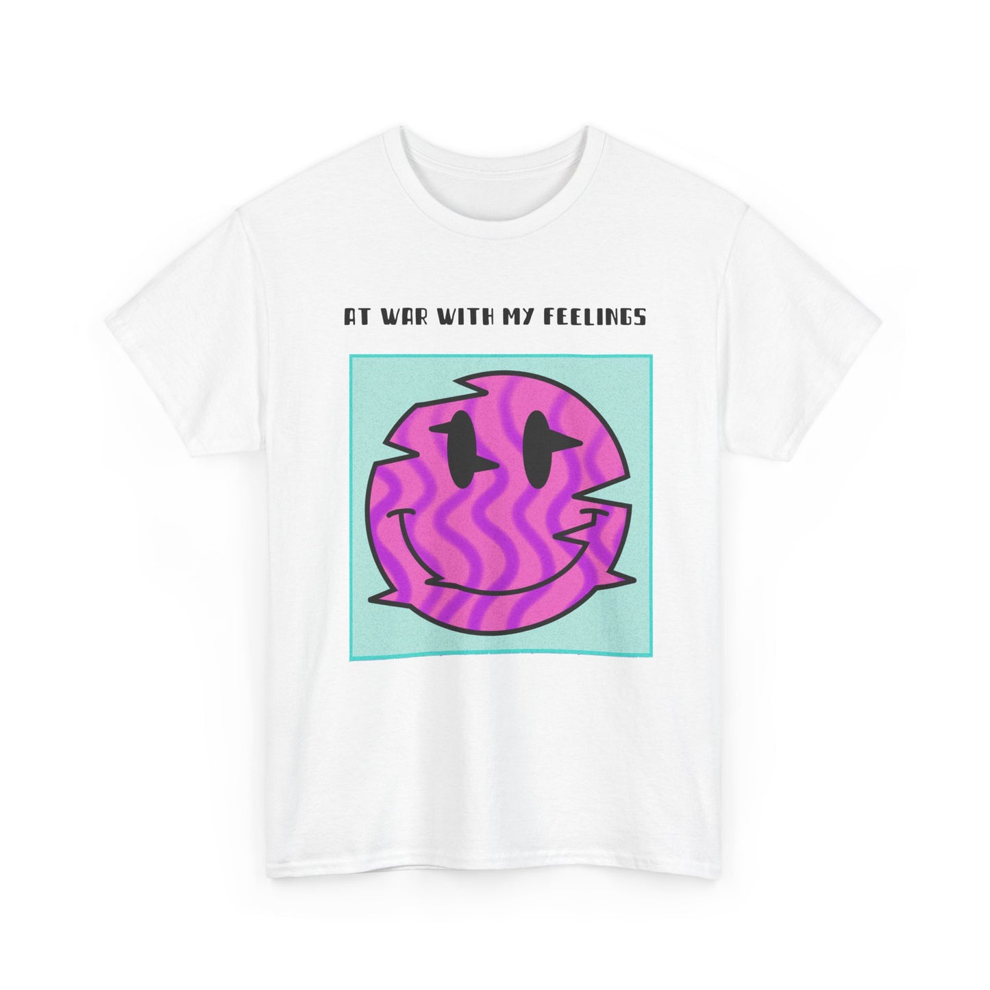 Vibrant Emotion Tee, At War With My Feelings Shirt, Unisex Graphic Cotton T-Shirt, Fun Casual Wear, Colorful Graphic Tee