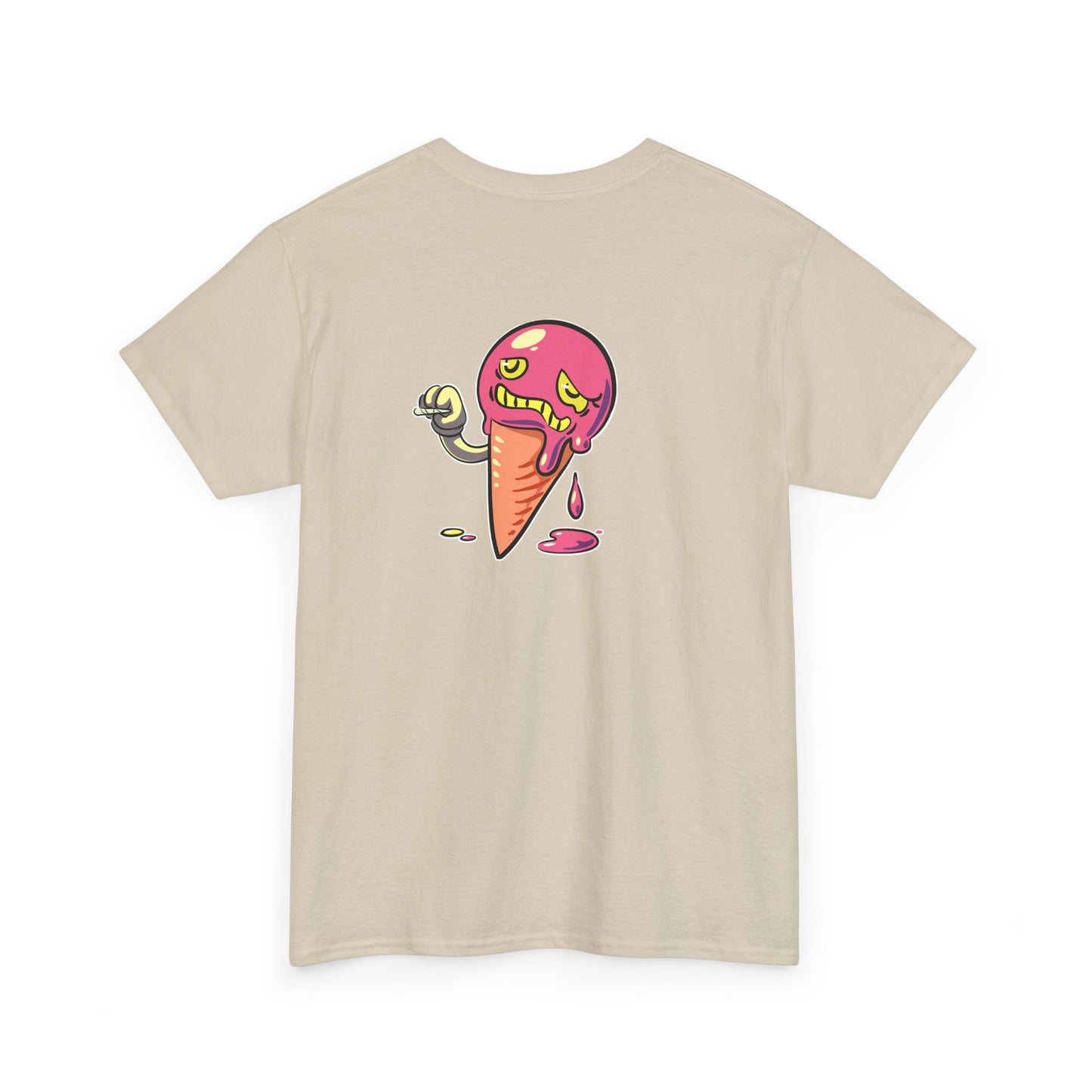 The Driplomat Ice Cream Tee, Fun Unisex Heavy Cotton T-Shirt, Cute Dessert Top, Quirky Apparel, Gift for Ice Cream Lovers