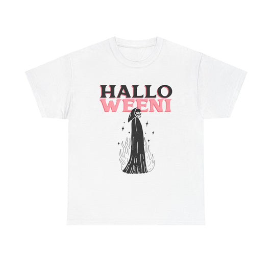 Unisex Halloween Graphic Tee, HALLOWEENI Tee, Spooky Season Shirt, Fall Fashion, Party Outfit, Halloween Costume Idea