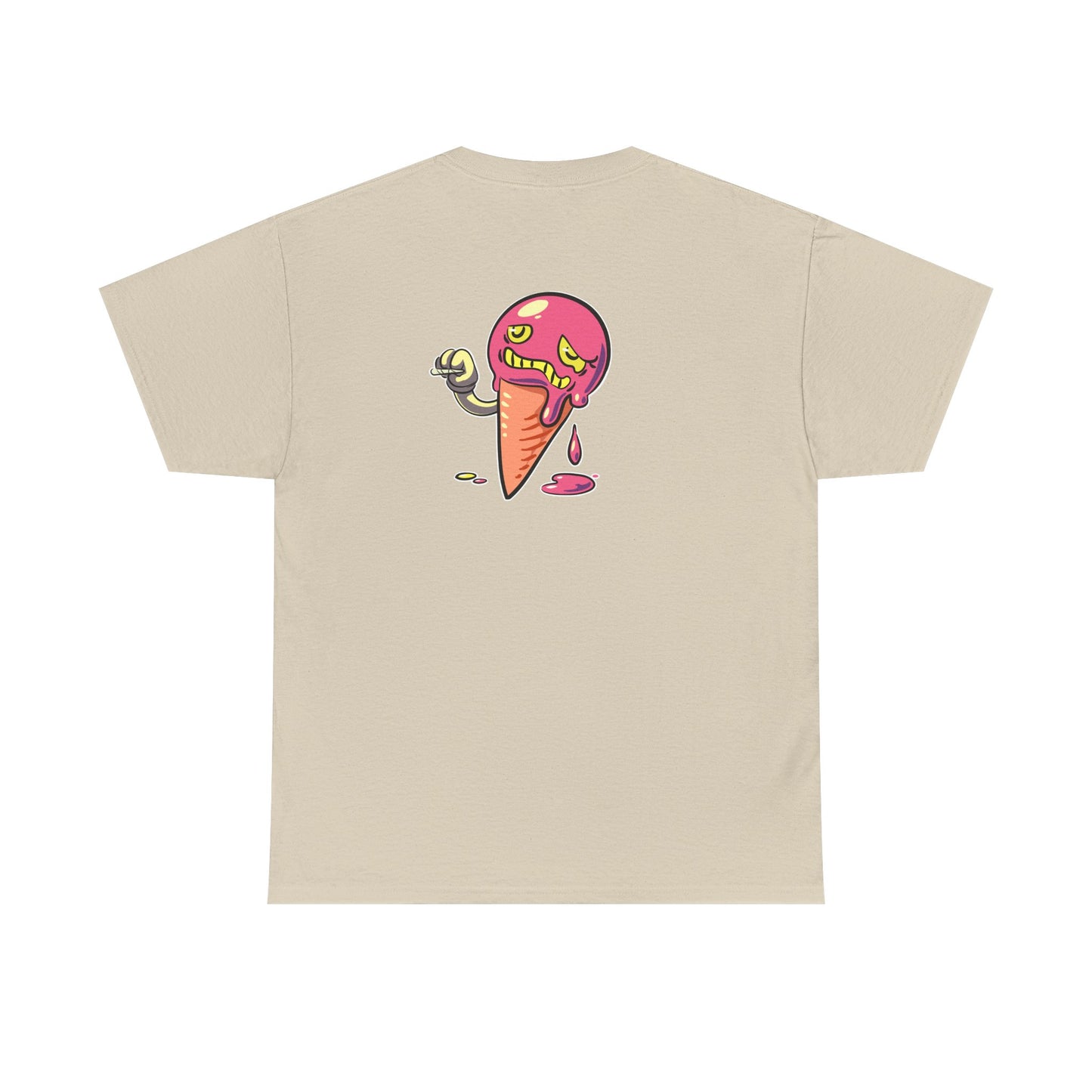 The Driplomat Ice Cream Tee, Fun Unisex Heavy Cotton T-Shirt, Cute Dessert Top, Quirky Apparel, Gift for Ice Cream Lovers