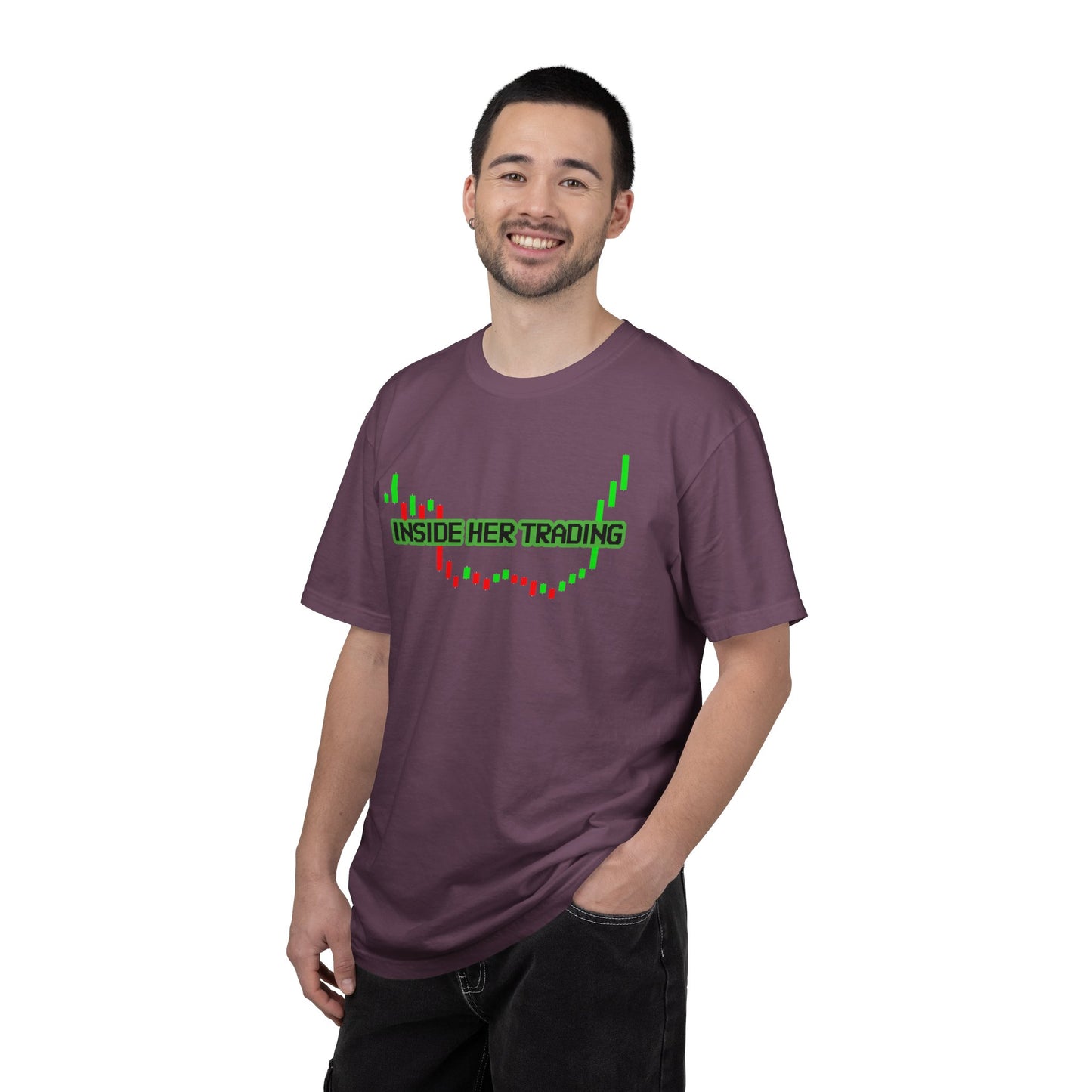 Funny Quote Insider Her Trading Unisex Garment-Dyed T-shirt for Boyfriend Gift, Crypto Graph Tee, Finance Shirt, Stock Market Top, Day