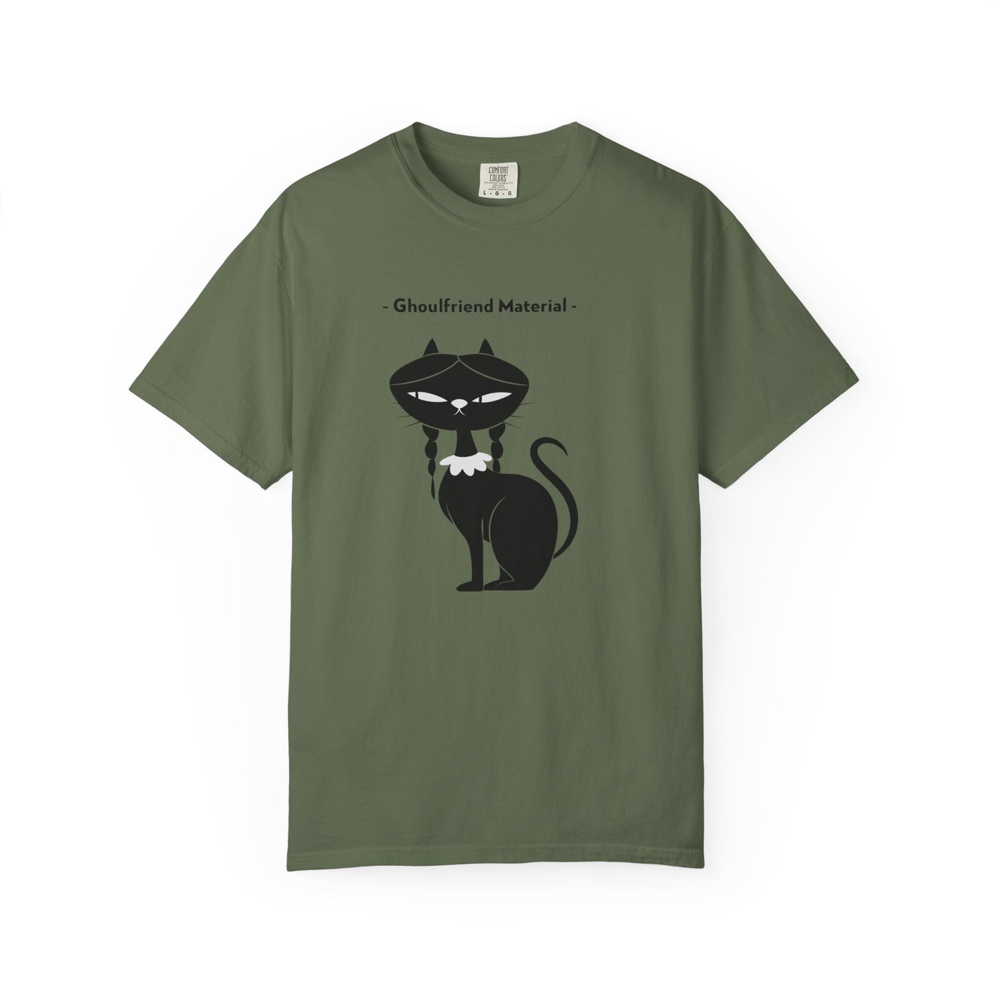 Ghouli-friend Material Cat T-Shirt, Unisex Horror Tee, Cute Cat Lover Gift, Halloween Apparel, Spooky Graphic Shirt