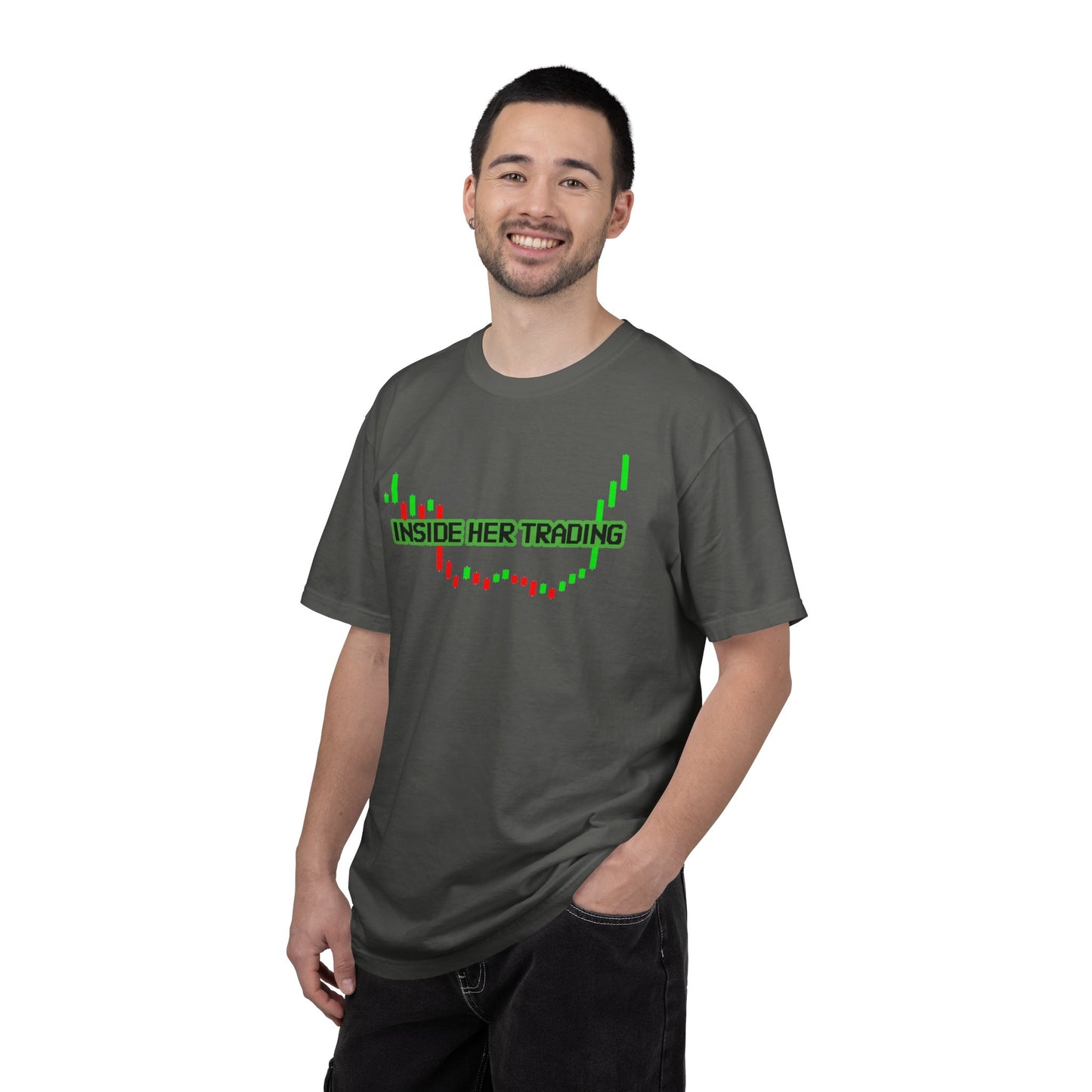Funny Quote Insider Her Trading Unisex Garment-Dyed T-shirt for Boyfriend Gift, Crypto Graph Tee, Finance Shirt, Stock Market Top, Day