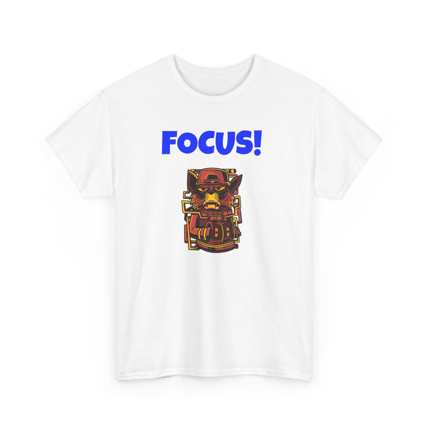 Focus! Unisex Heavy Cotton Tee, Motivational Shirt, Casual Wear, Gift for Students, Everyday Comfort, Graphic Tee