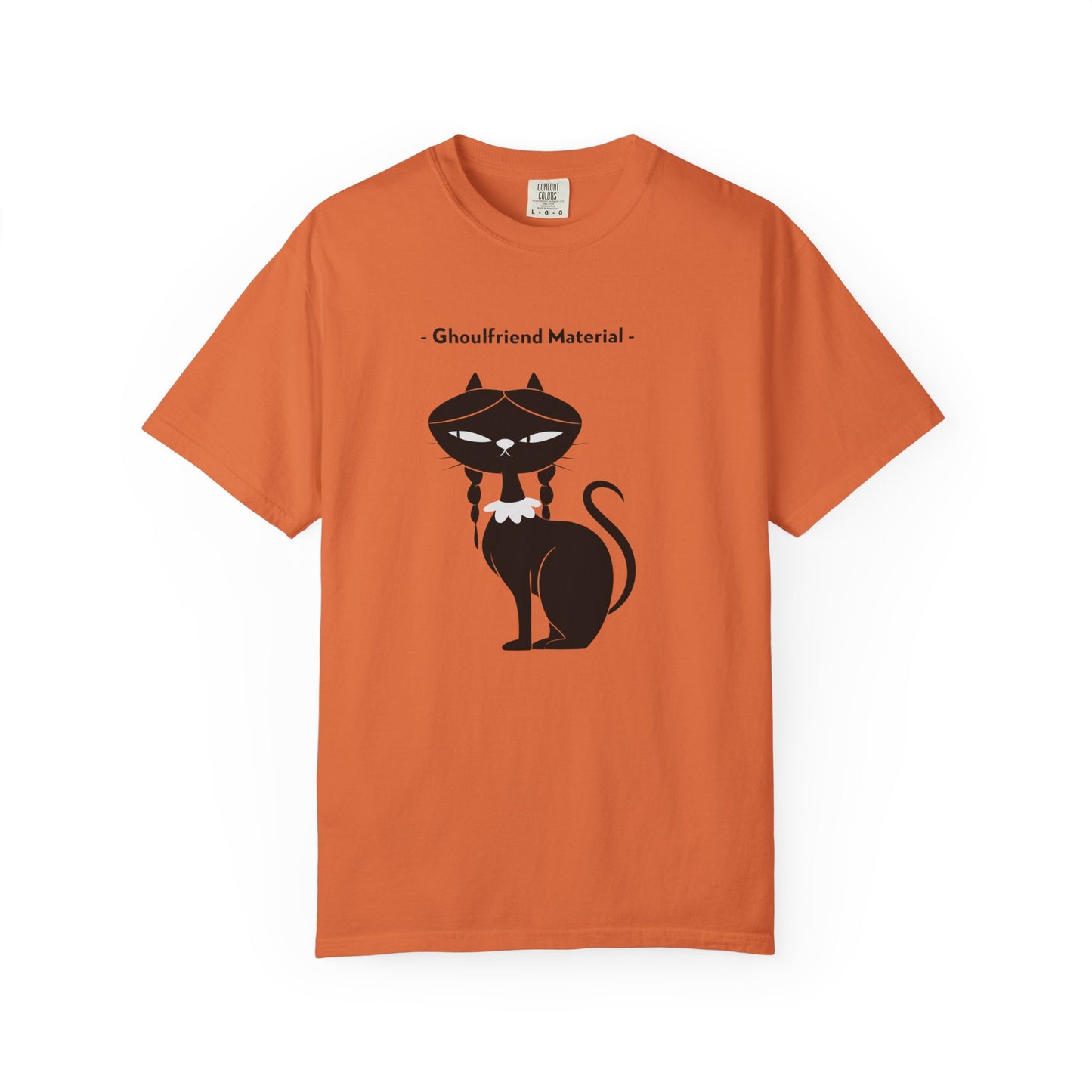 Ghouli-friend Material Cat T-Shirt, Unisex Horror Tee, Cute Cat Lover Gift, Halloween Apparel, Spooky Graphic Shirt