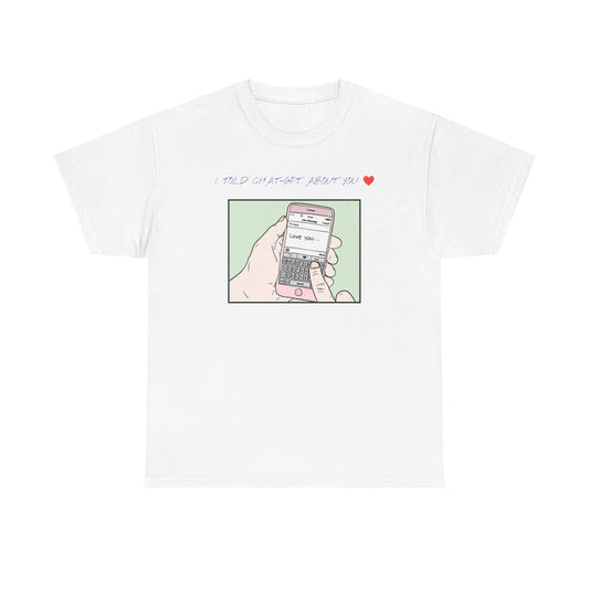 Tech-Inspired Unisex Tee, Cute Phone Graphic T-Shirt, Gift for Friends, Casual Everyday Wear, Love Your Texts