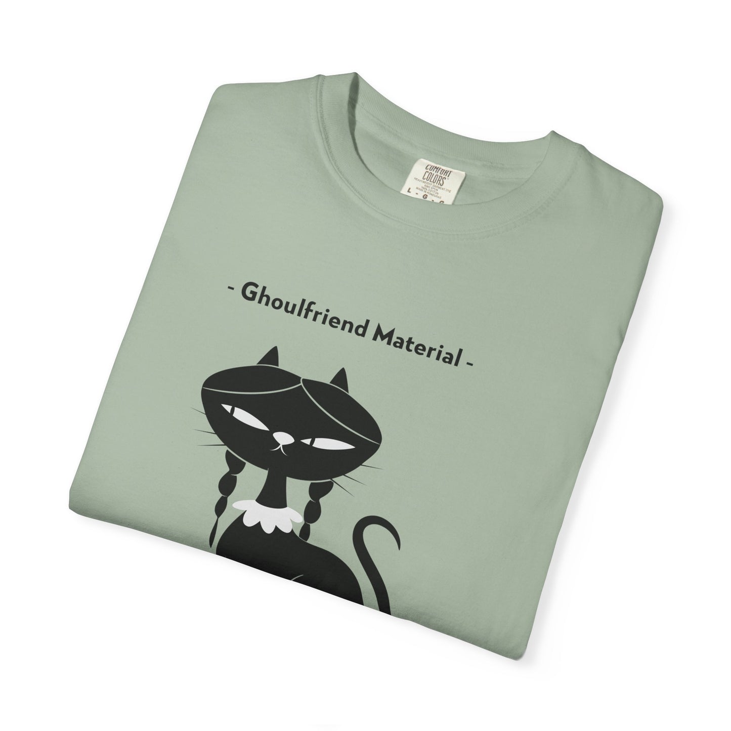 Ghouli-friend Material Cat T-Shirt, Unisex Horror Tee, Cute Cat Lover Gift, Halloween Apparel, Spooky Graphic Shirt