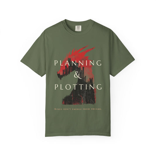 Dragon Design Inspirational Unisex T-shirt, Motivational Planning & Plotting Kings Tee, Graphic Tee, Gift for Him, Gift for Her