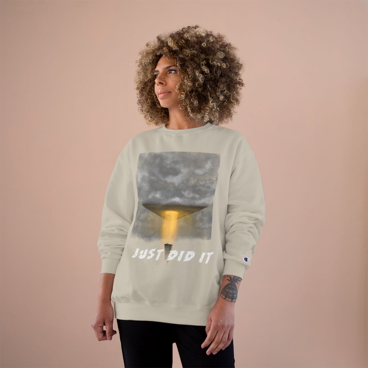 UFO Beam Abduction Just Did It Sweatshirt | Alien Space Graphic