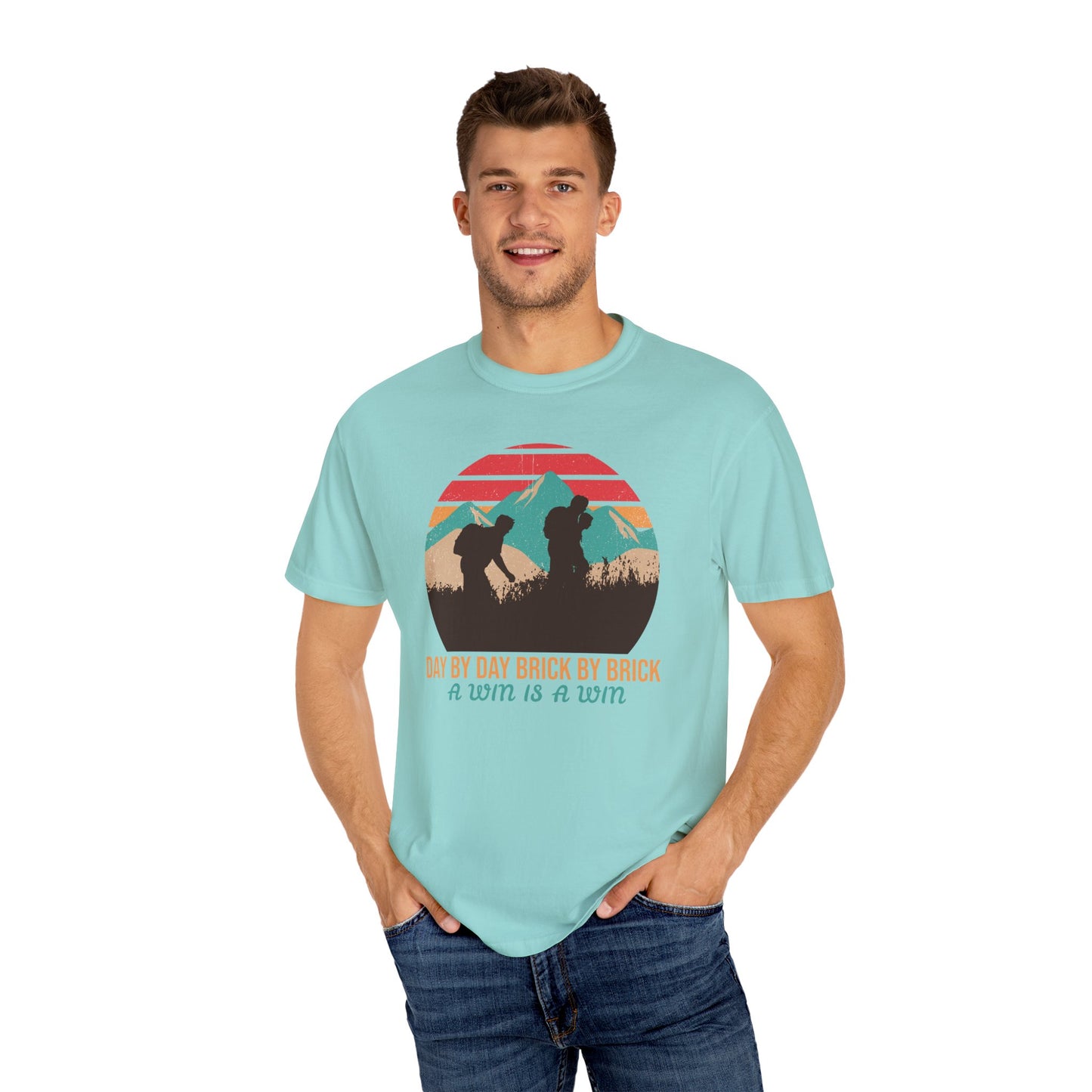 Day by Day, Brick by Brick, a Win Is a Win Motivational TeeCasual Wear, Gift for Him/Her, Summer Essential, Fitness Apparel