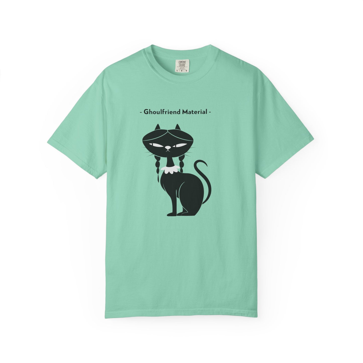 Ghouli-friend Material Cat T-Shirt, Unisex Horror Tee, Cute Cat Lover Gift, Halloween Apparel, Spooky Graphic Shirt
