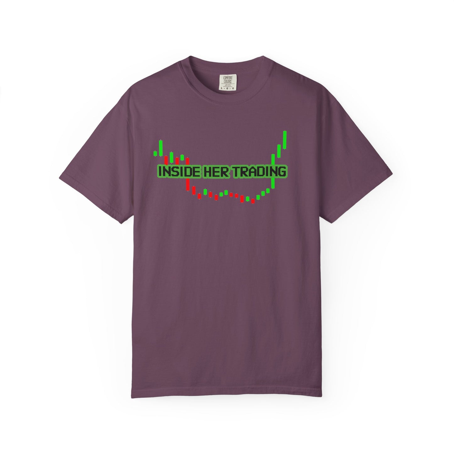 Funny Quote Insider Her Trading Unisex Garment-Dyed T-shirt for Boyfriend Gift, Crypto Graph Tee, Finance Shirt, Stock Market Top, Day