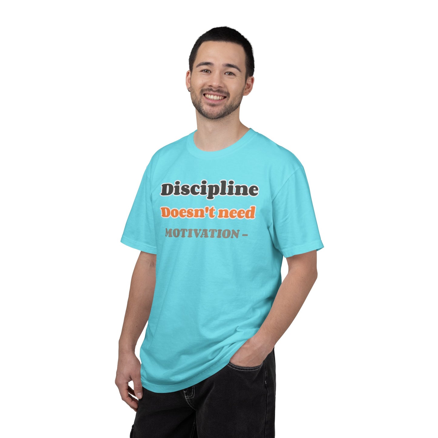 Motivational Unisex T-Shirt - Discipline Doesn't Need Motivation, Fitness Gift, Casual Wear, Workout Apparel, Inspirational Clothing