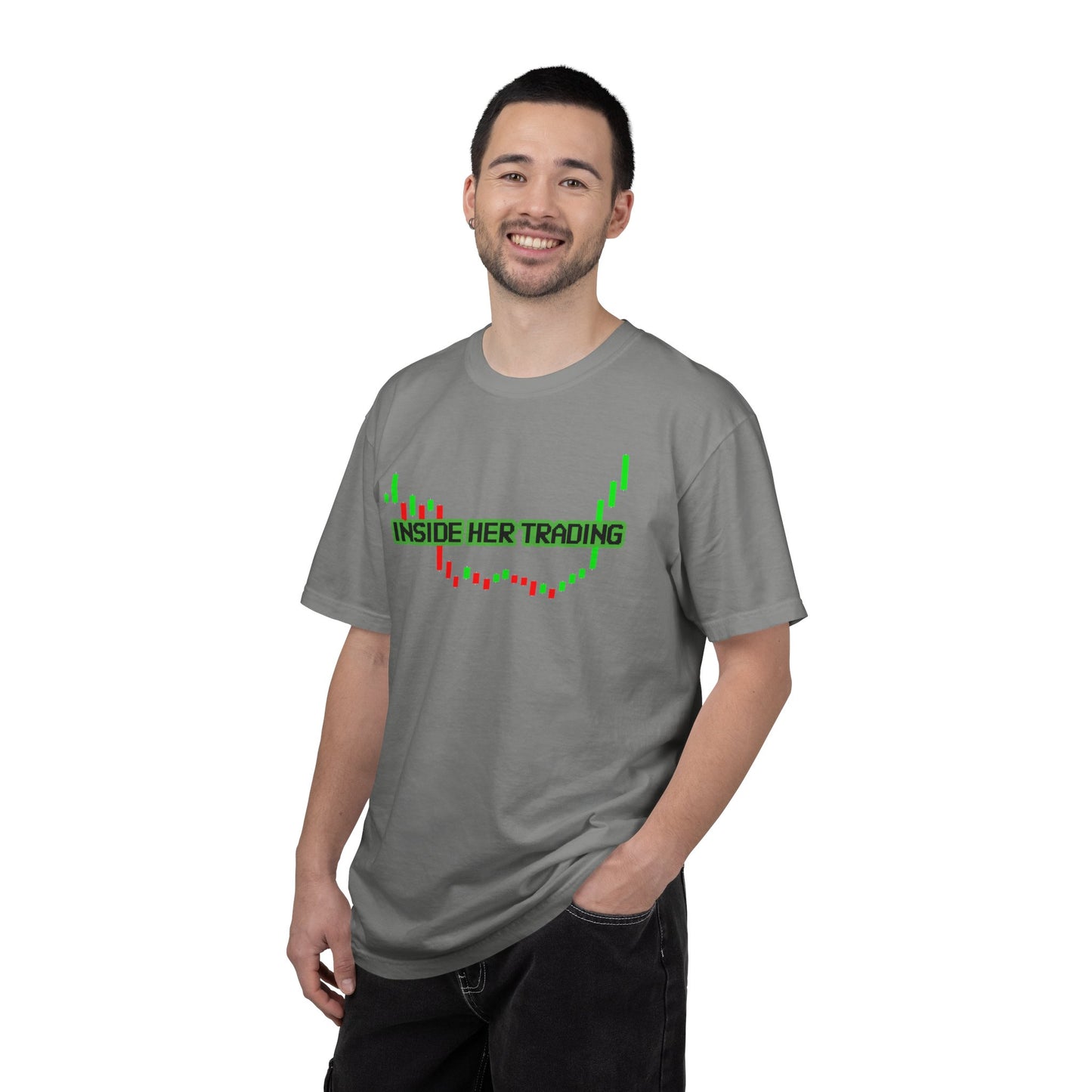 Funny Quote Insider Her Trading Unisex Garment-Dyed T-shirt for Boyfriend Gift, Crypto Graph Tee, Finance Shirt, Stock Market Top, Day