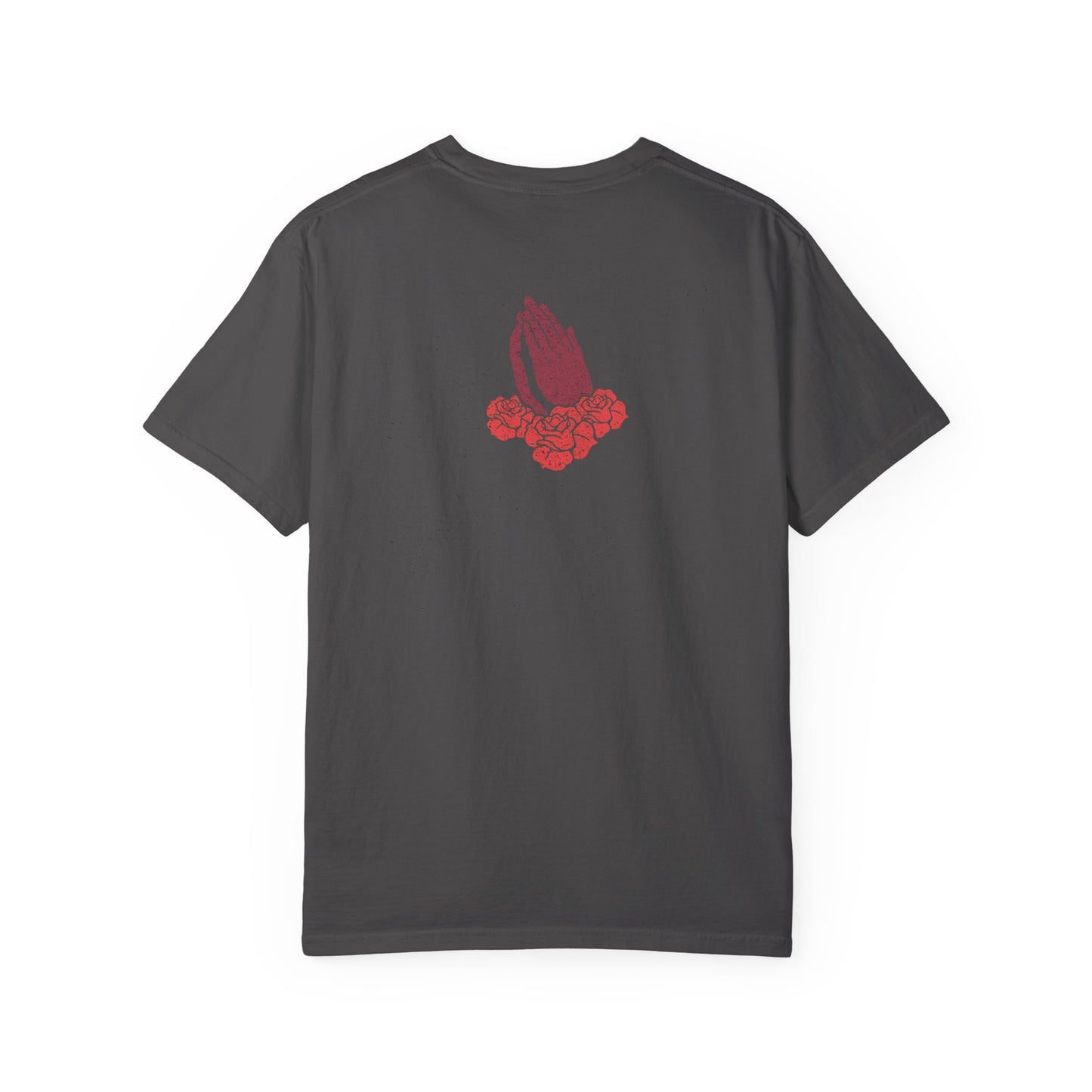 Praying Hands Floral T-Shirt, Unisex Casual Tee, Summer Fashion, Gift for Friends, Spiritual Wear, Everyday Comfort