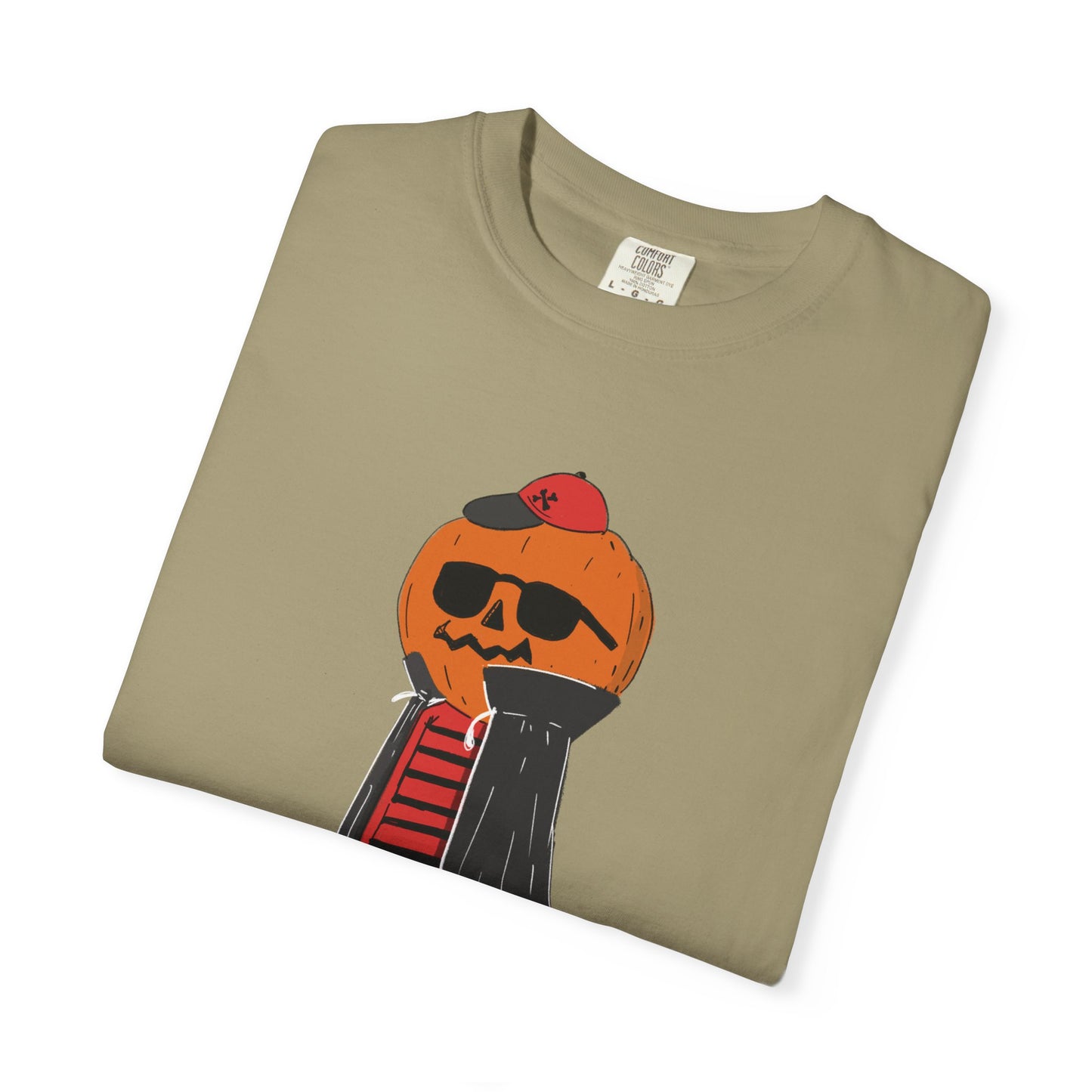 Funny Pumpkin Unisex Garment-Dyed T-shirt, Mr FANTASTIC scarecrow FOR HALLOWEEN, Fall Tee, Halloween Shirt, Pumpkin Costume, Autumn Apparel