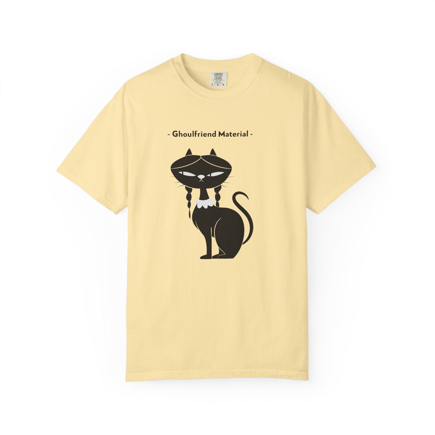 Ghouli-friend Material Cat T-Shirt, Unisex Horror Tee, Cute Cat Lover Gift, Halloween Apparel, Spooky Graphic Shirt