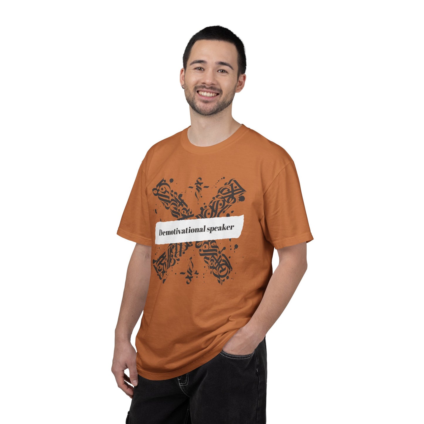 Demotivational Speaker T-Shirt - Unisex Garment-Dyed Tee, Funny Gift, Casual Wear, Comical Apparel, Unique Graphic Top