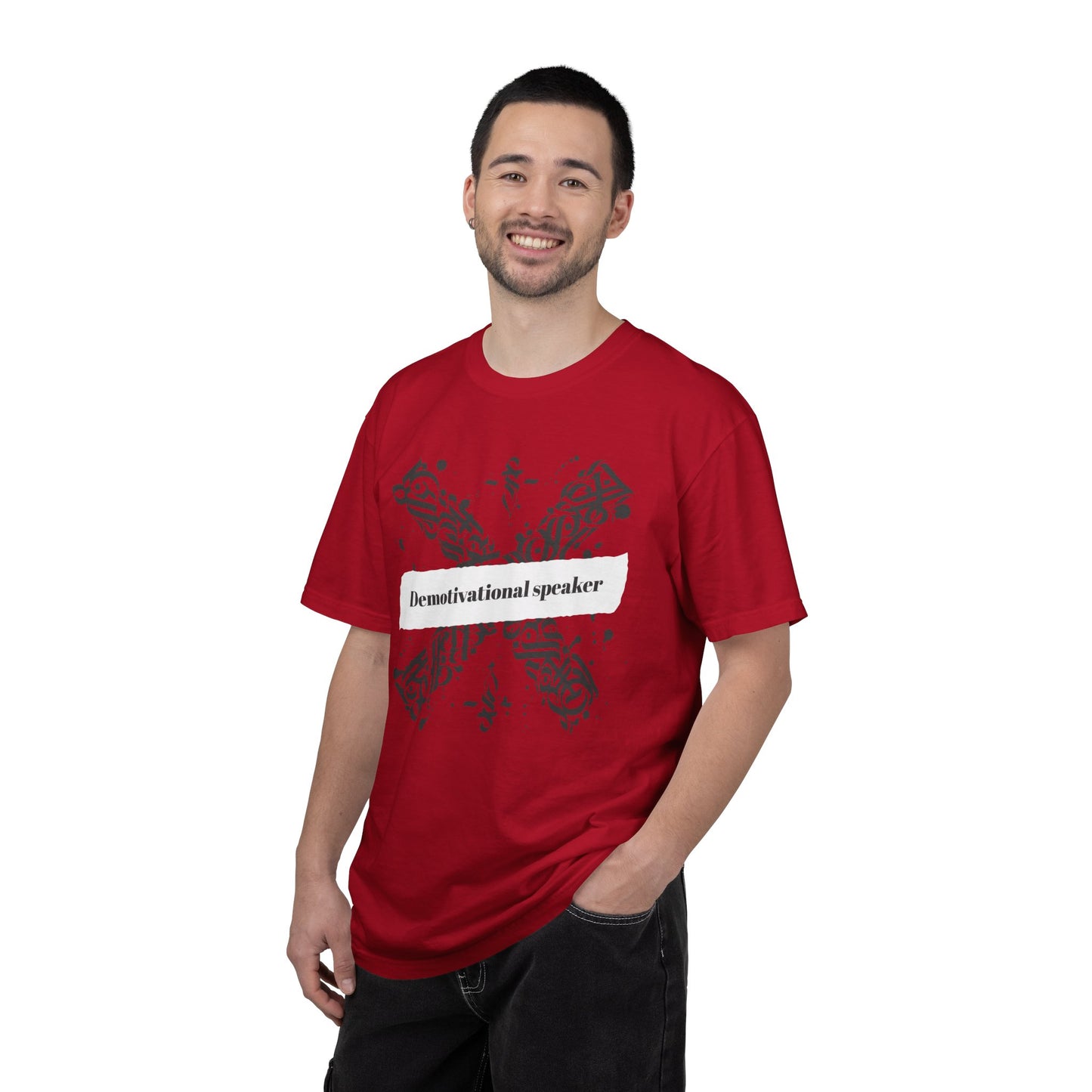 Demotivational Speaker T-Shirt - Unisex Garment-Dyed Tee, Funny Gift, Casual Wear, Comical Apparel, Unique Graphic Top