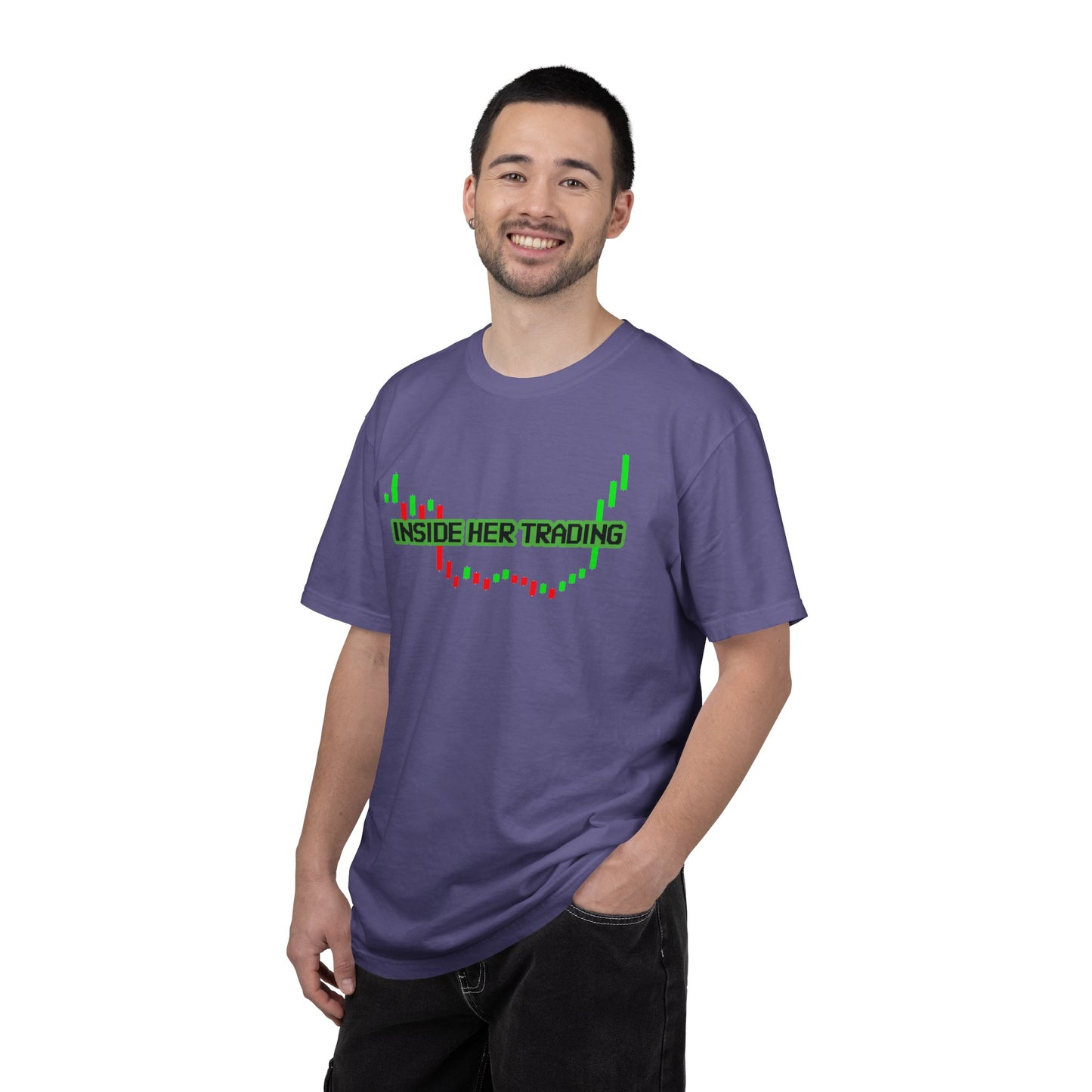 Funny Quote Insider Her Trading Unisex Garment-Dyed T-shirt for Boyfriend Gift, Crypto Graph Tee, Finance Shirt, Stock Market Top, Day