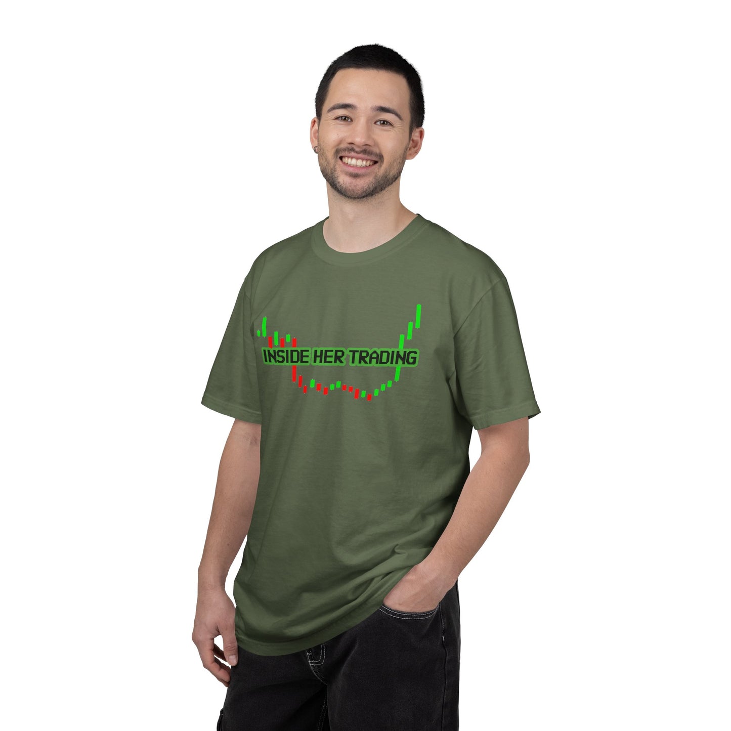 Funny Quote Insider Her Trading Unisex Garment-Dyed T-shirt for Boyfriend Gift, Crypto Graph Tee, Finance Shirt, Stock Market Top, Day