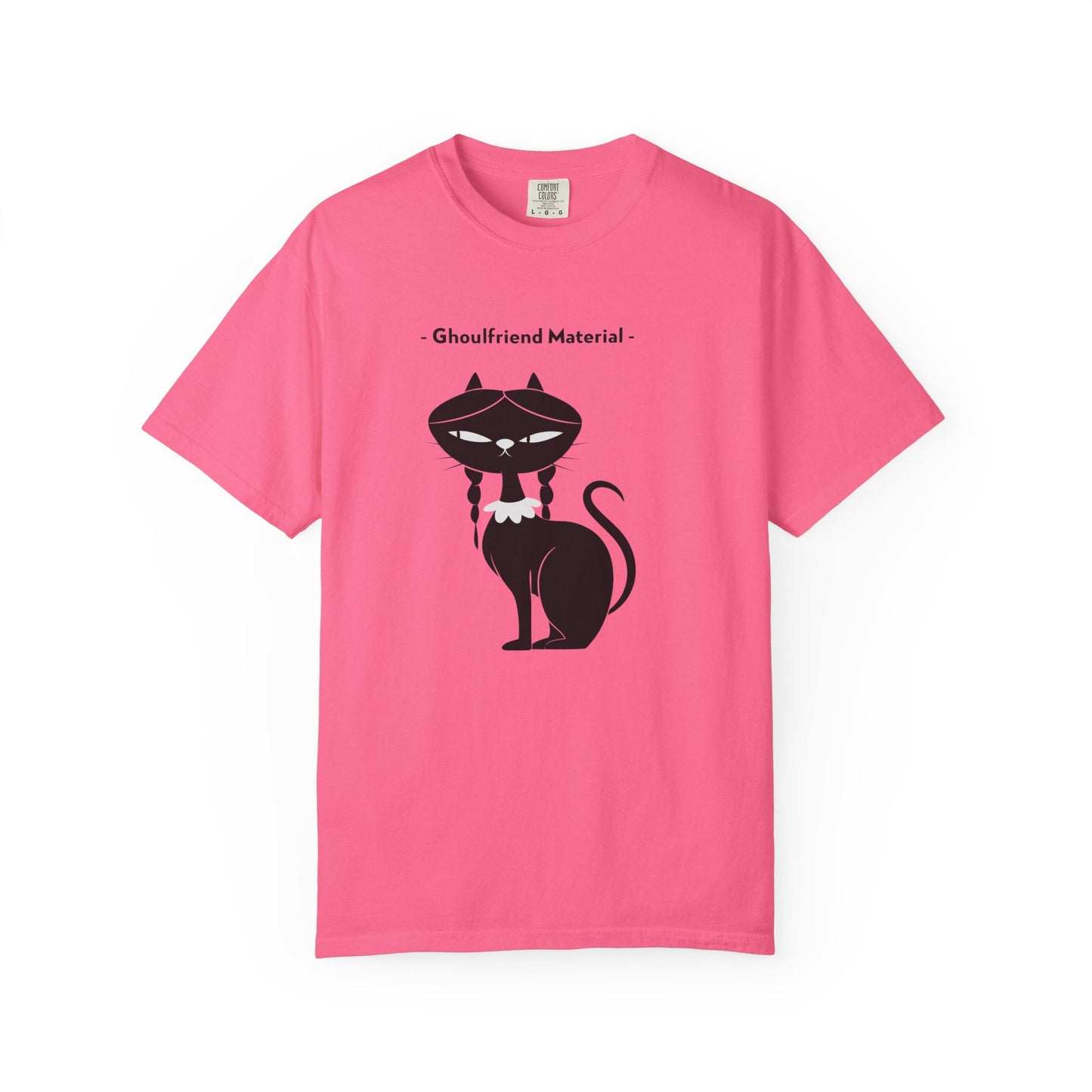 Ghouli-friend Material Cat T-Shirt, Unisex Horror Tee, Cute Cat Lover Gift, Halloween Apparel, Spooky Graphic Shirt
