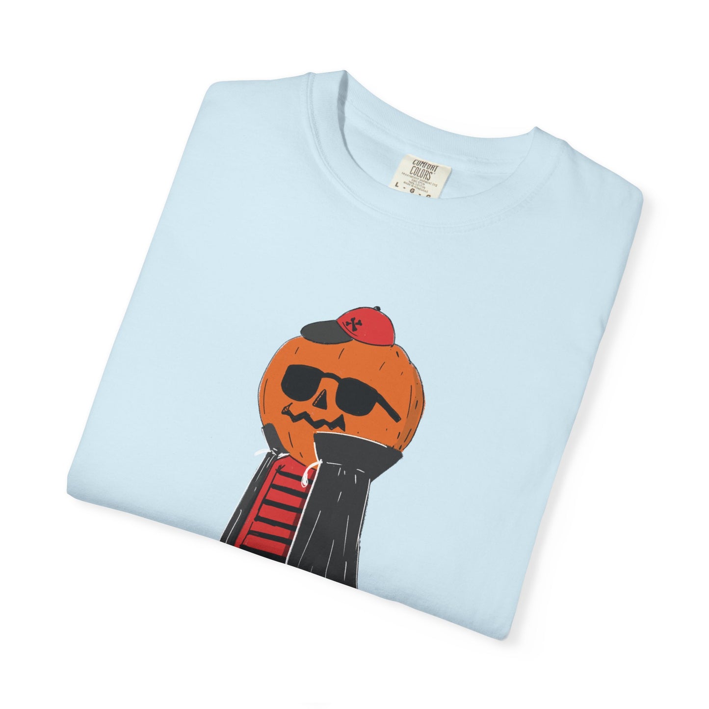Funny Pumpkin Unisex Garment-Dyed T-shirt, Mr FANTASTIC scarecrow FOR HALLOWEEN, Fall Tee, Halloween Shirt, Pumpkin Costume, Autumn Apparel