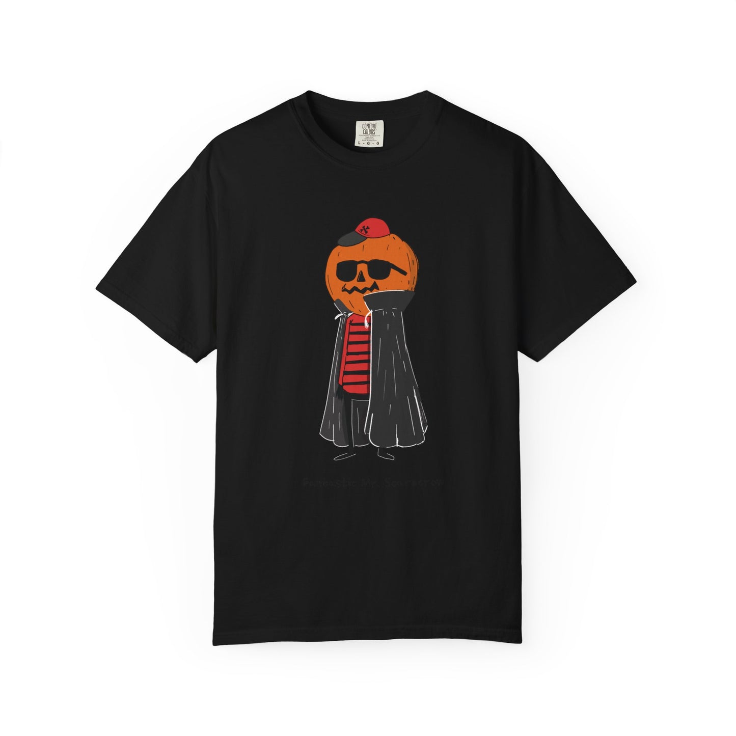 Funny Pumpkin Unisex Garment-Dyed T-shirt, Mr FANTASTIC scarecrow FOR HALLOWEEN, Fall Tee, Halloween Shirt, Pumpkin Costume, Autumn Apparel