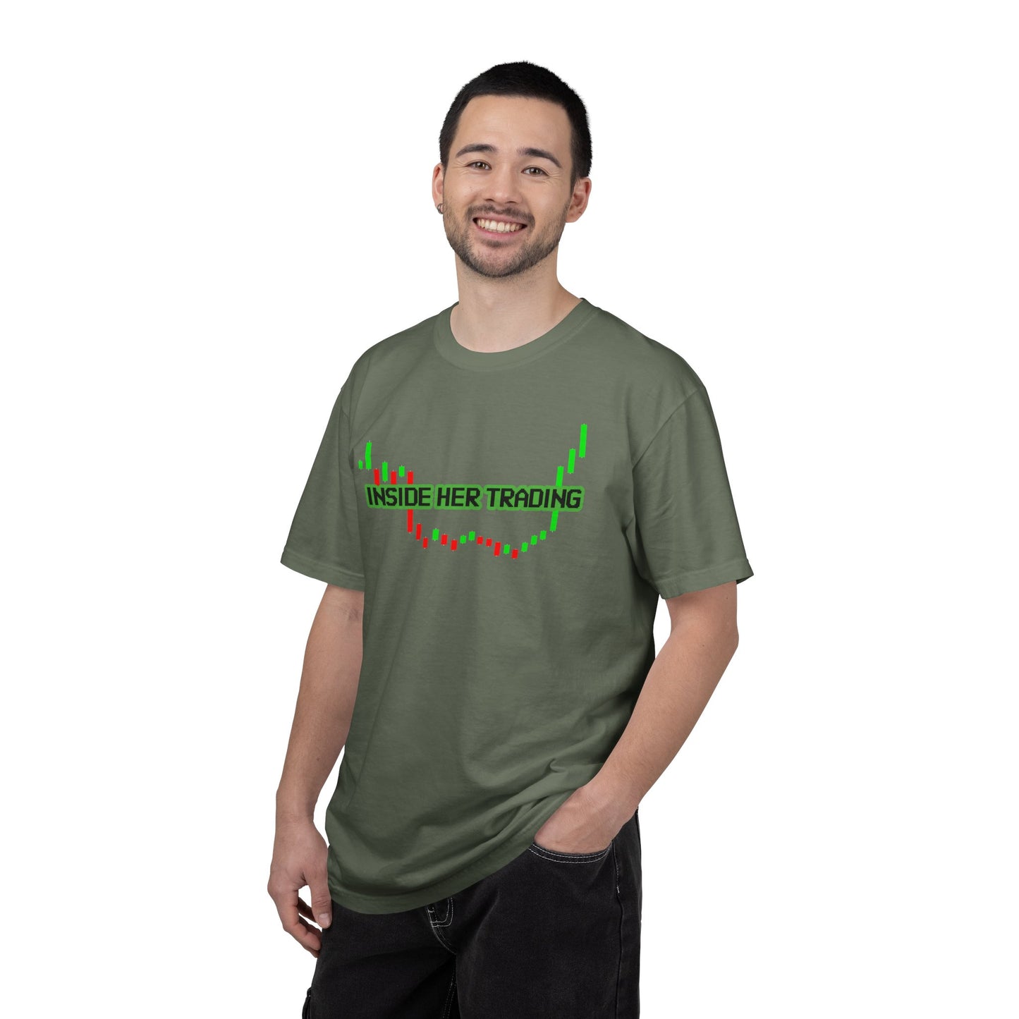 Funny Quote Insider Her Trading Unisex Garment-Dyed T-shirt for Boyfriend Gift, Crypto Graph Tee, Finance Shirt, Stock Market Top, Day
