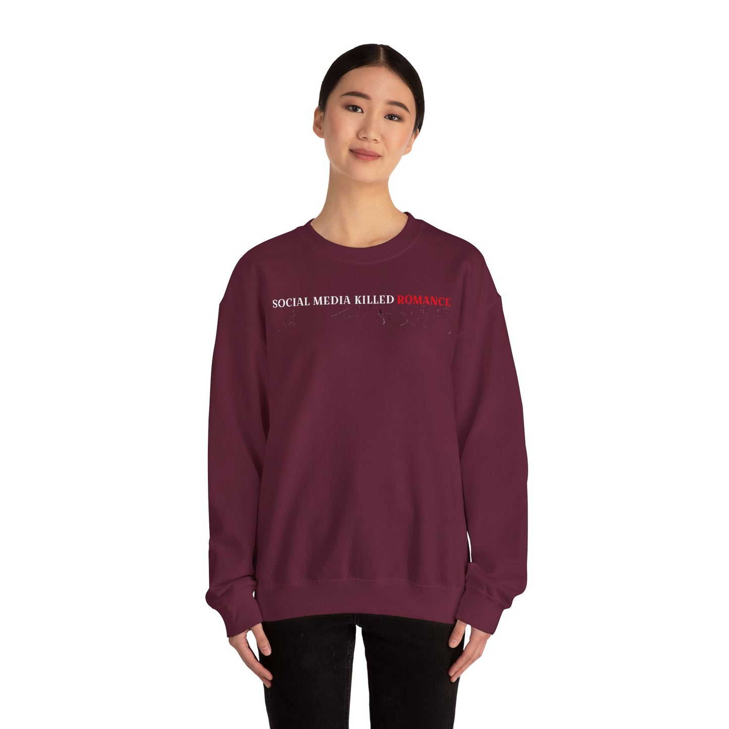 Romantic Heart Sweatshirt - Unisex Cozy Crewneck for Valentine's Day, Gift for Couples, Love, Casual Chic Style, Seasonal Comfort