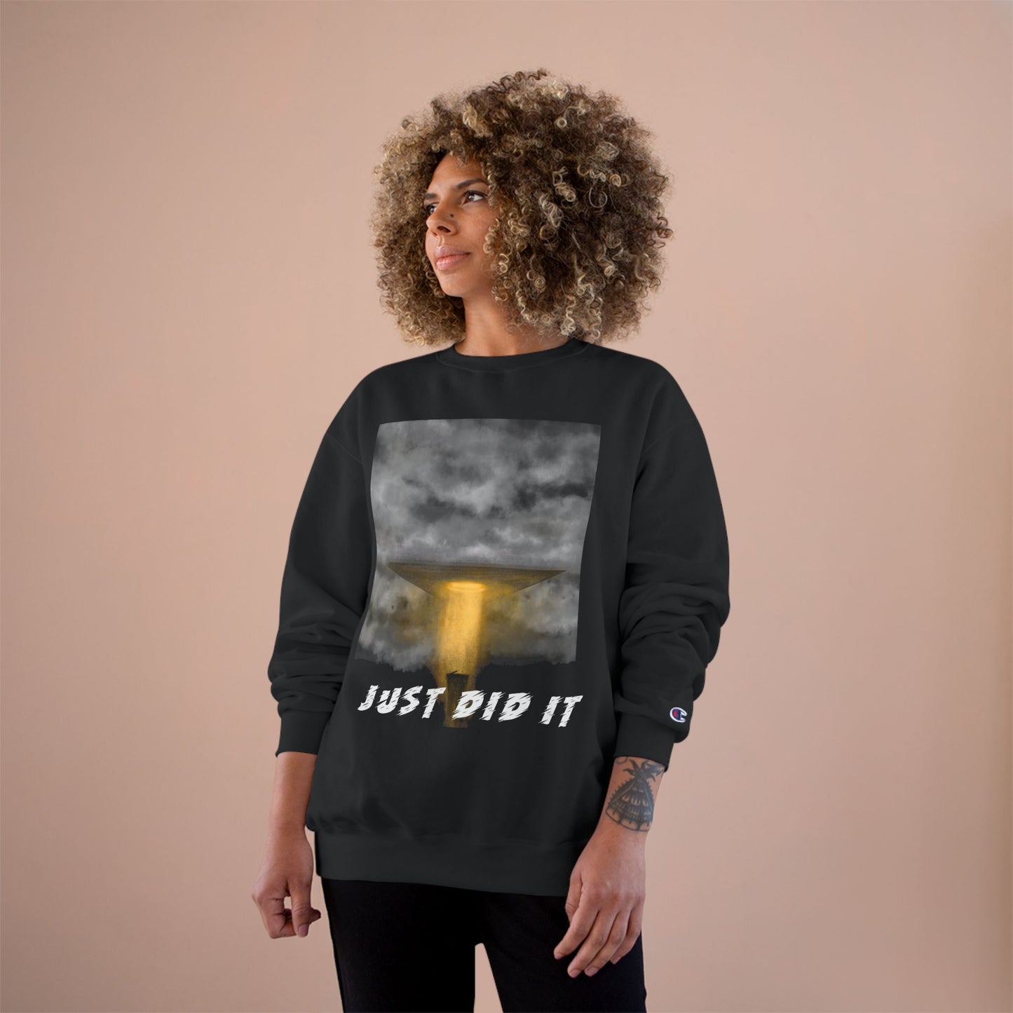 UFO Beam Abduction Just Did It Sweatshirt | Alien Space Graphic