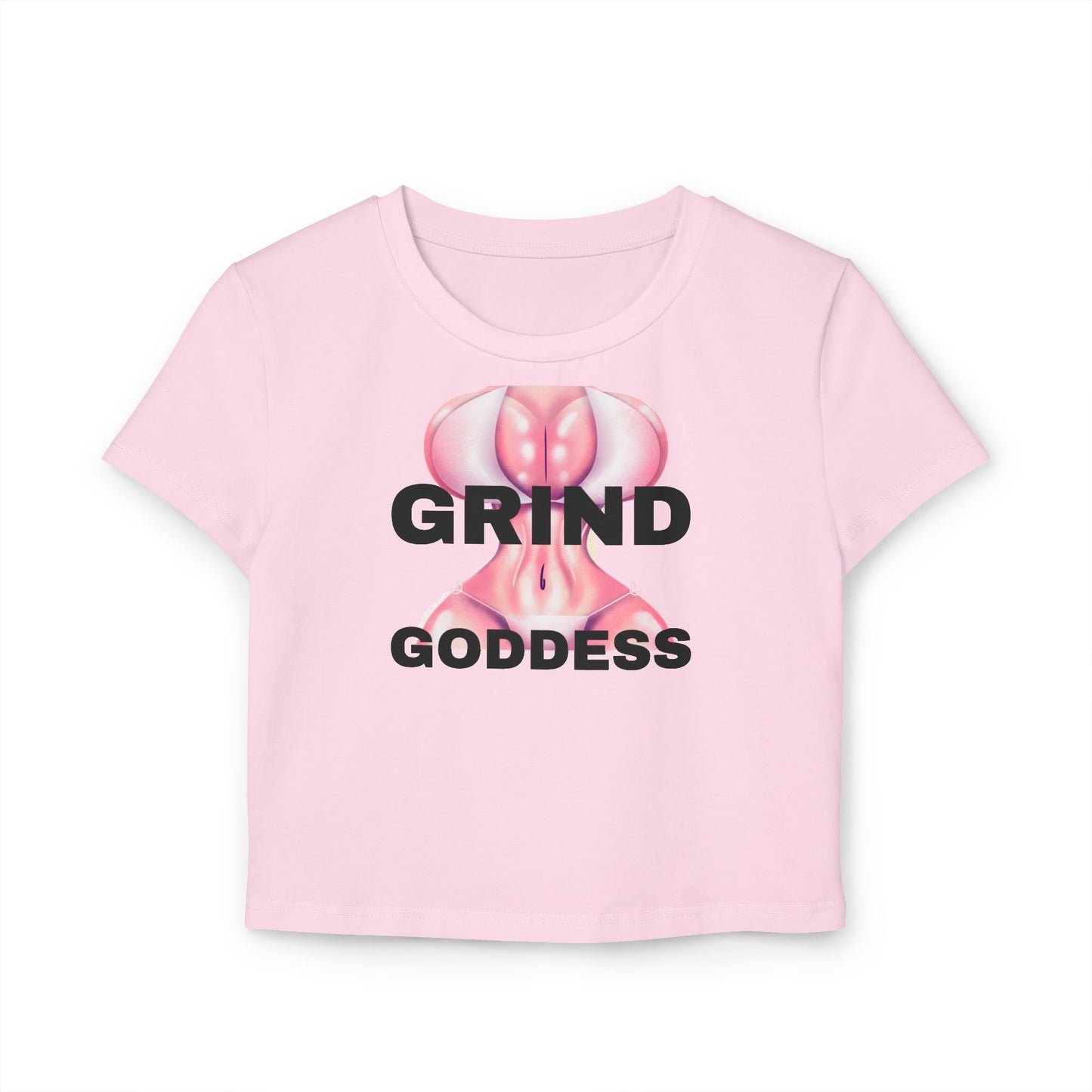 Crop Top: Grind Goddess Tee | Swag Sexy Pose Graphic, Empowerment Shirt