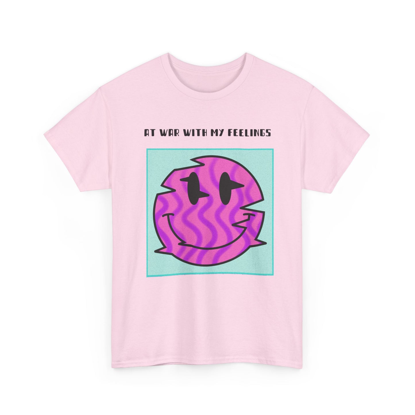 Vibrant Emotion Tee, At War With My Feelings Shirt, Unisex Graphic Cotton T-Shirt, Fun Casual Wear, Colorful Graphic Tee