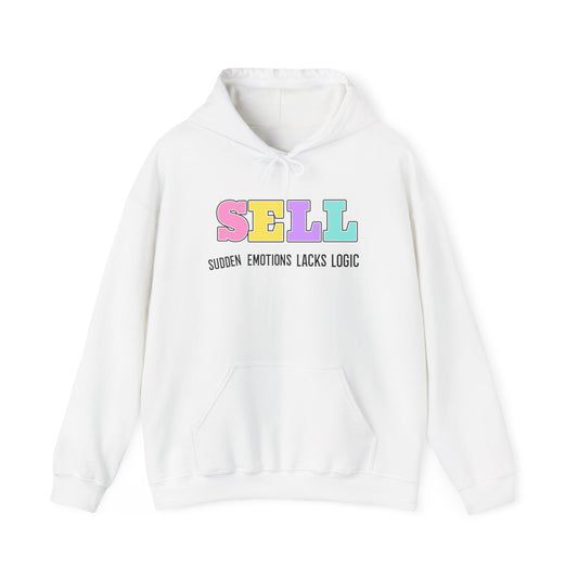 Colorful Graphic Hoodie with Message, Sell, Unisex Sweatshirt for Everyday Comfort, Casual Wear, Perfect Gift, Trendy Fashion