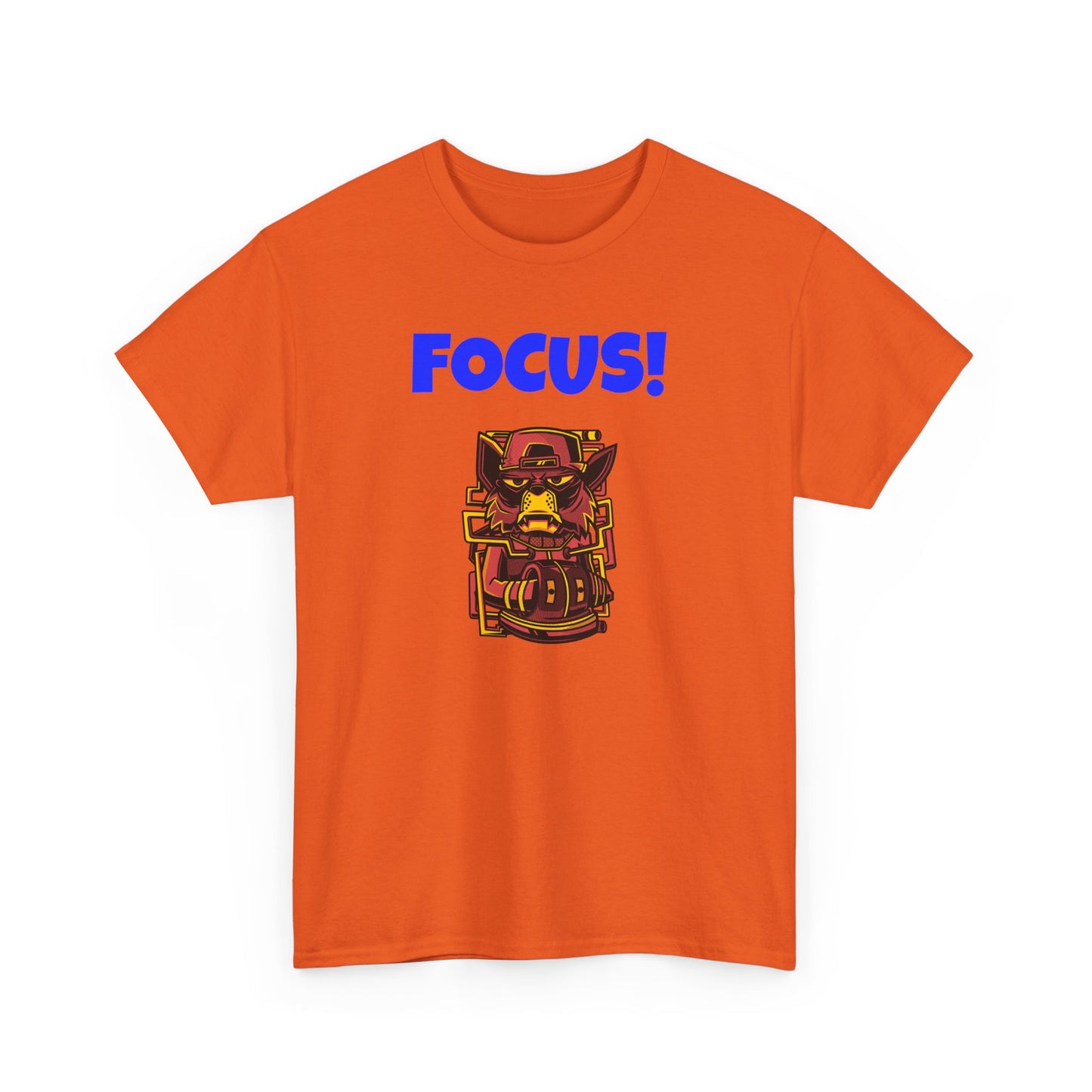 Focus! Unisex Heavy Cotton Tee, Motivational Shirt, Casual Wear, Gift for Students, Everyday Comfort, Graphic Tee