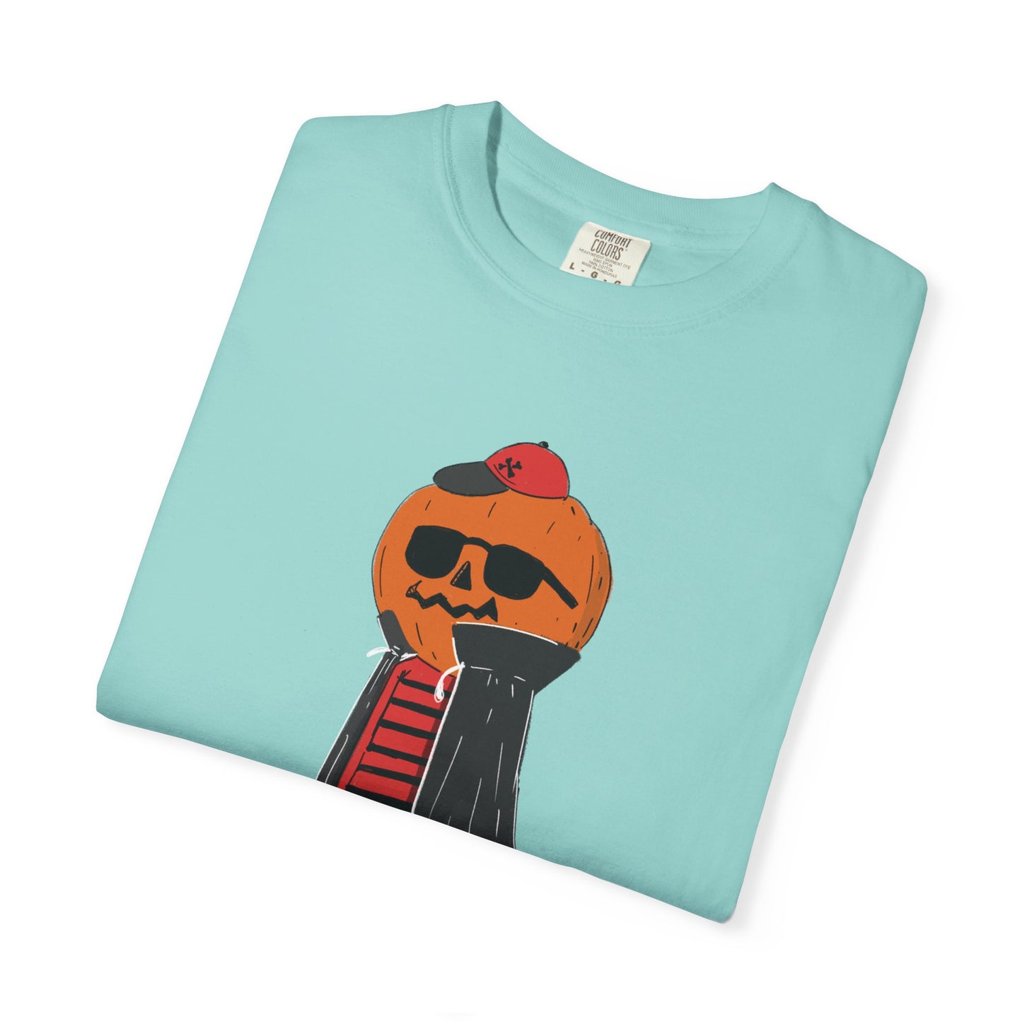Funny Pumpkin Unisex Garment-Dyed T-shirt, Mr FANTASTIC scarecrow FOR HALLOWEEN, Fall Tee, Halloween Shirt, Pumpkin Costume, Autumn Apparel