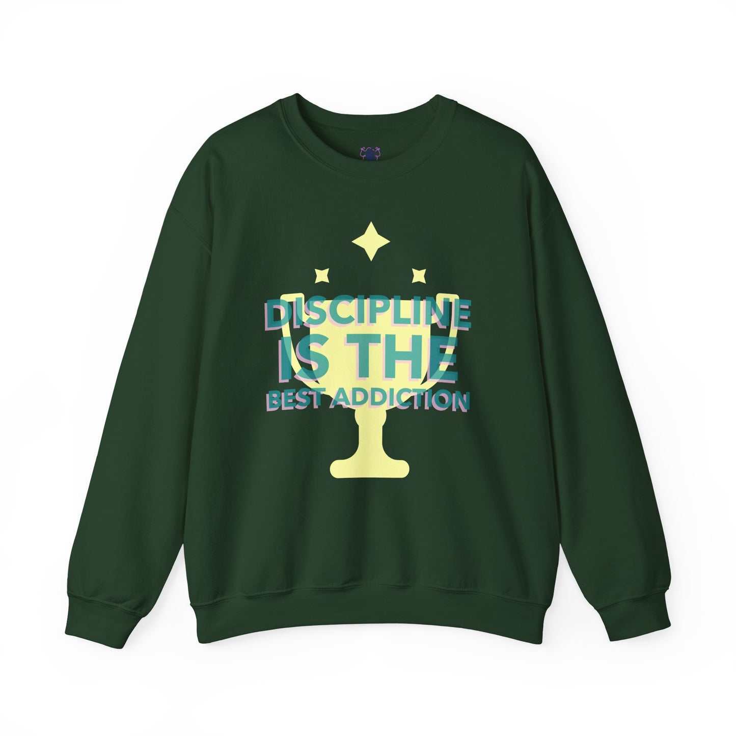 Discipline Motivation Unisex Sweatshirt, Inspirational Quote Crewneck Jumper for Men and Women, Workout Apparel, Fitness Gift, Gym Pullover